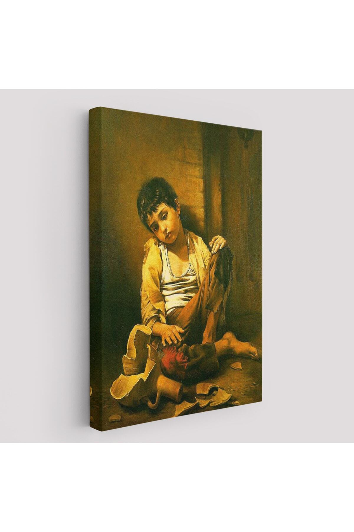 Iranlı Ressam Morteza Kartouzıan Garip Çocuk Eseri Duvar Tablosu