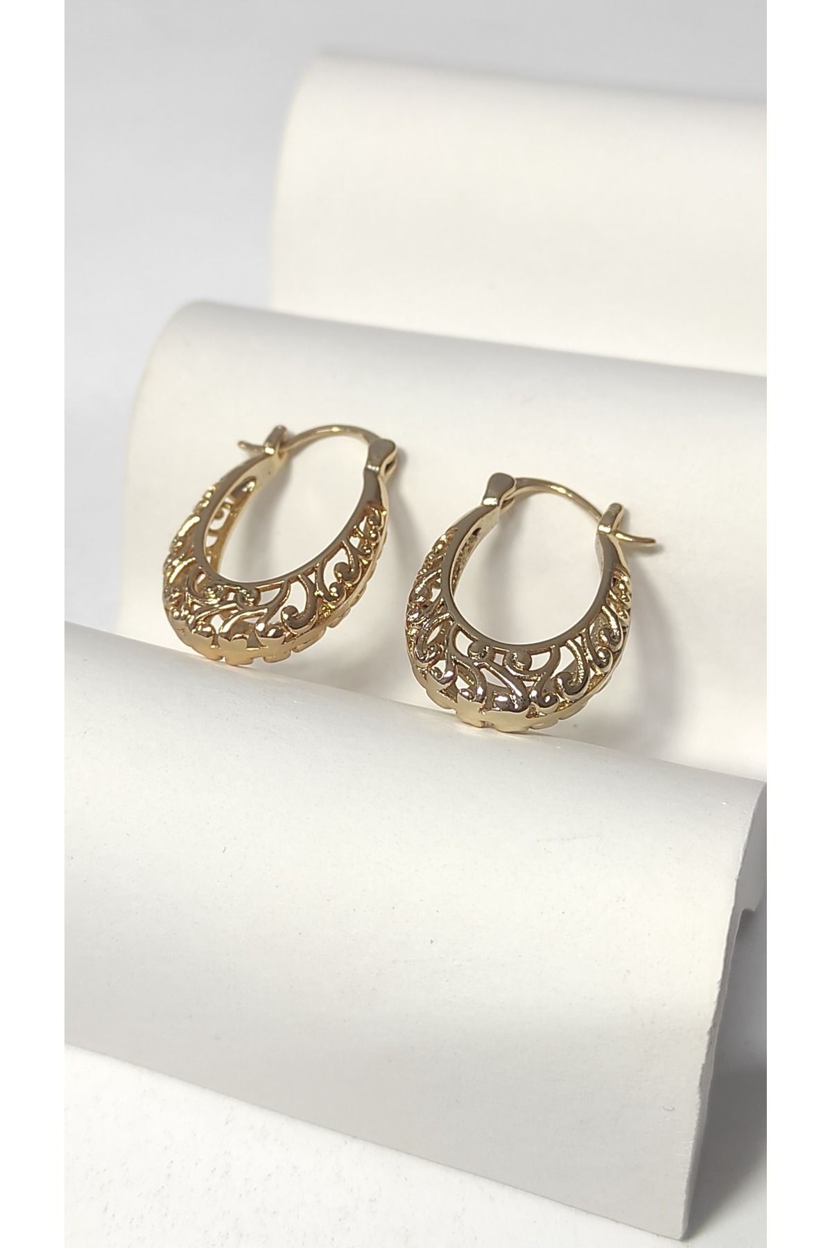 Bijutek-Xuping Vip Rose Gold Zircon Stone Hoop Steel Earrings for Women 2