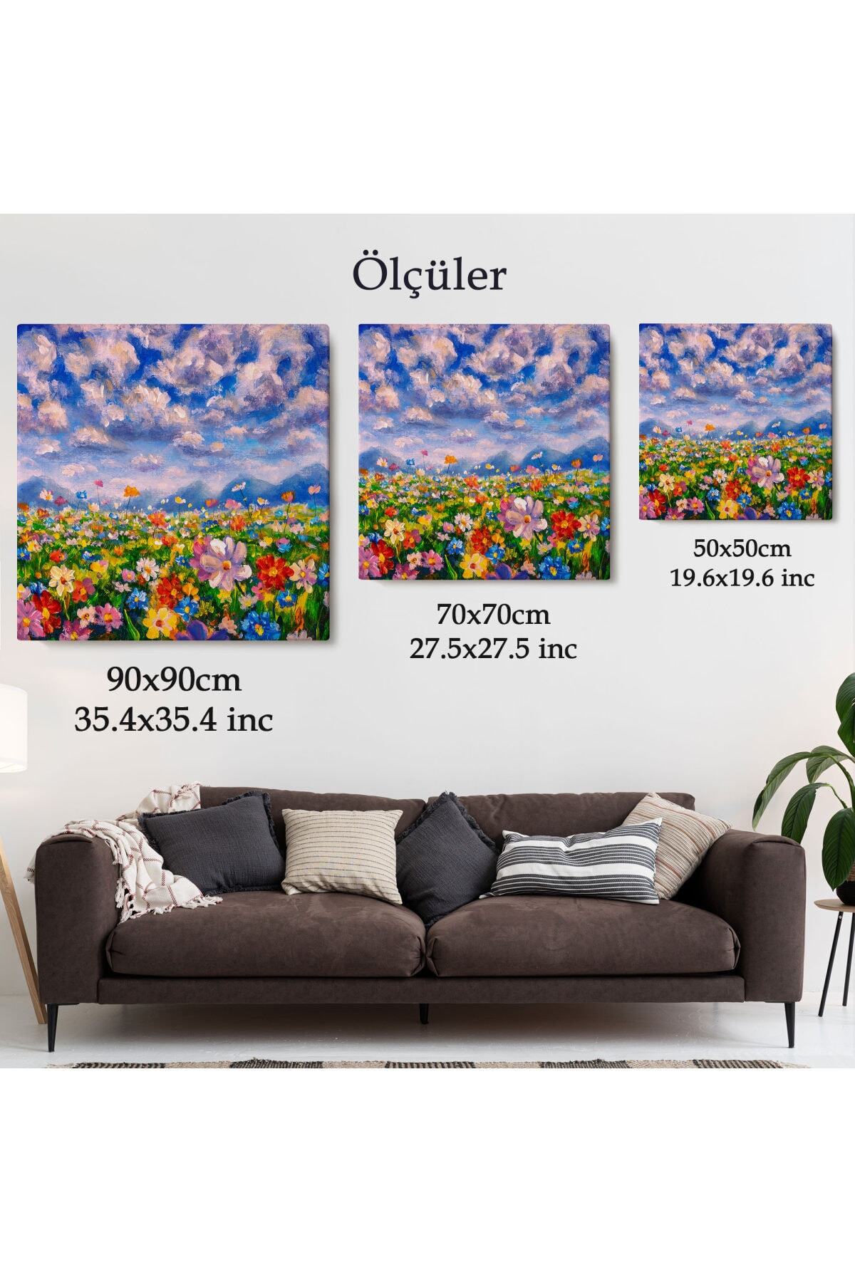Kır Çiçekleri Kanvas Tablo görsel 5