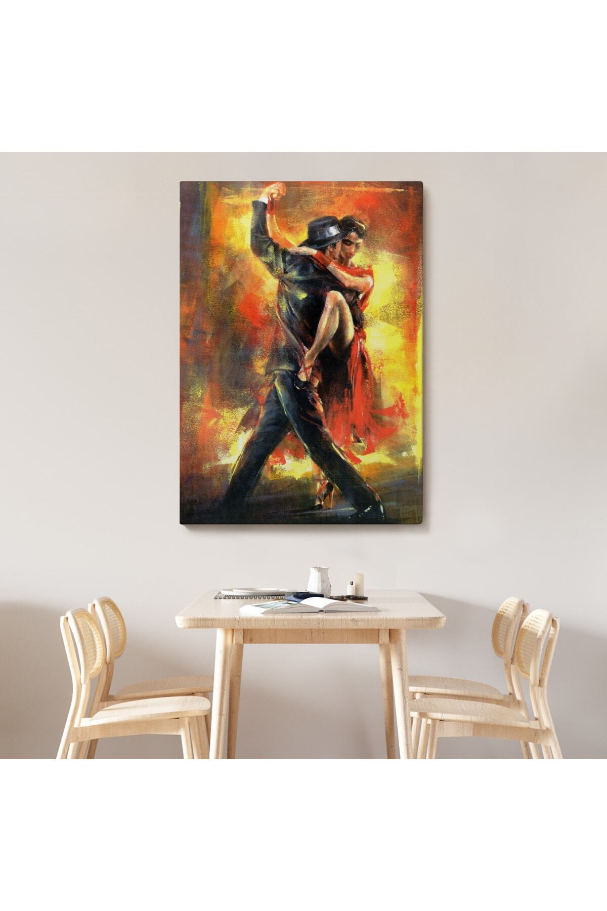Tango Yapan Çift Kanvas Tablosu görsel 7