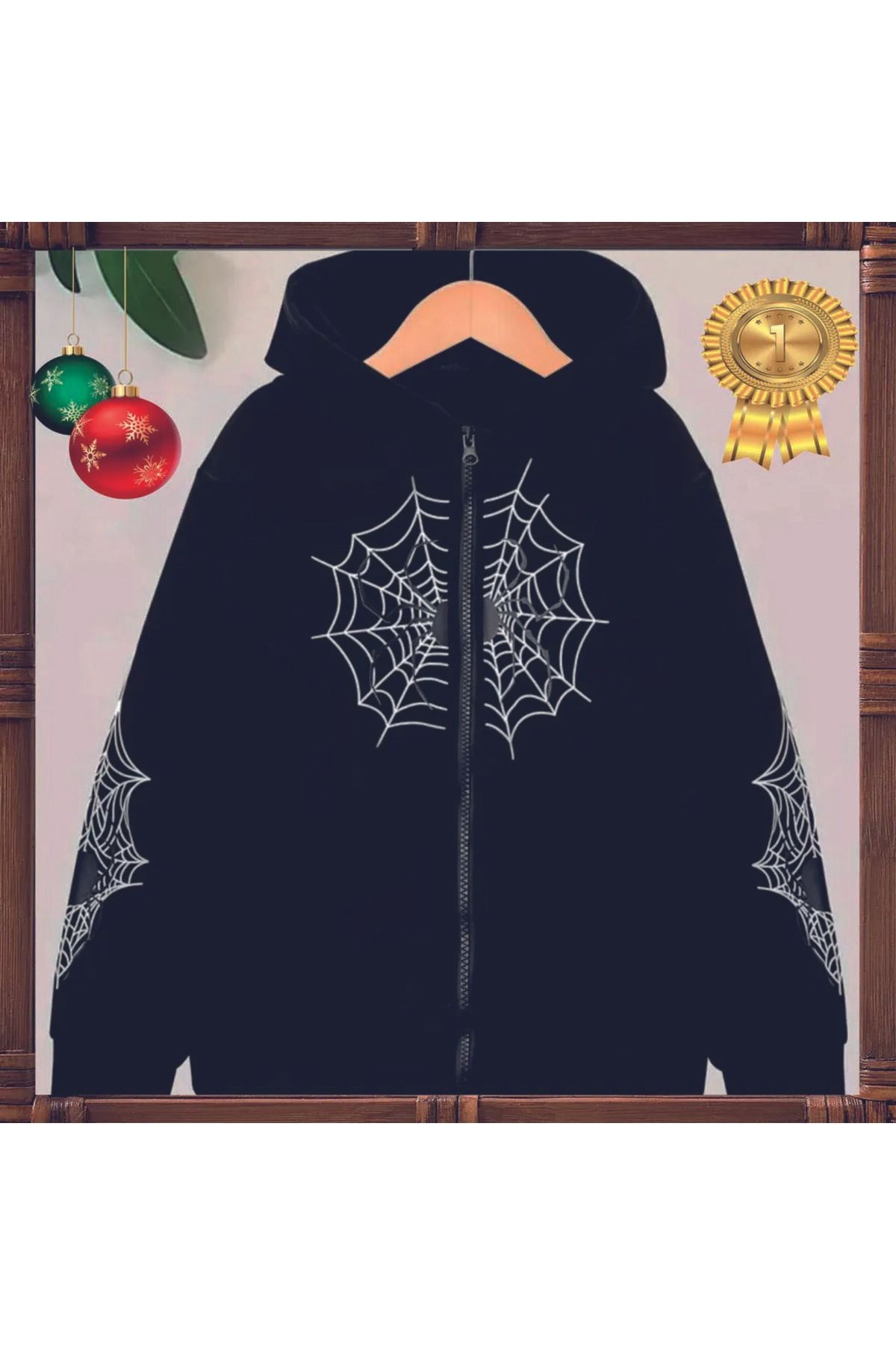 HOFFNUNG ZIP SPIDER WEB oversize Hırka