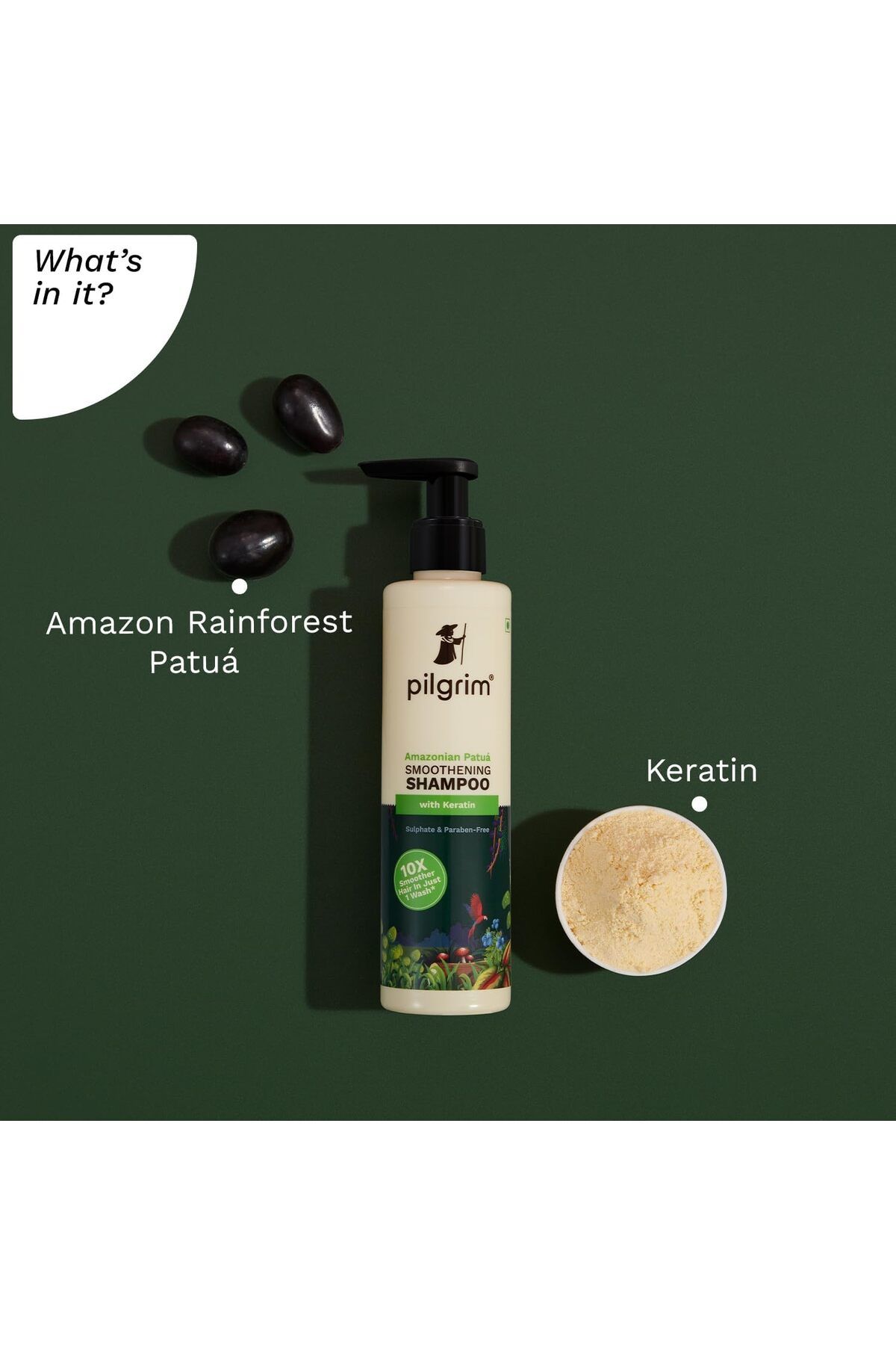 Pilgrim-Amazonian Patua Smoothening Shampoo with keratin 200 ml 5
