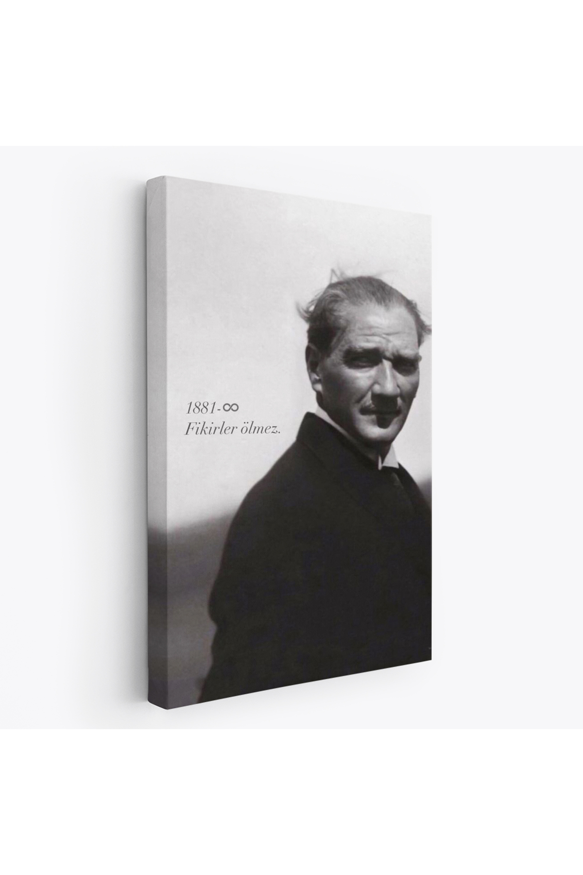 Atatürk Portre Tablosu Mustafa Kemal Atatürk Dikdörtgen Dekoratif Kanvas Tablo-1