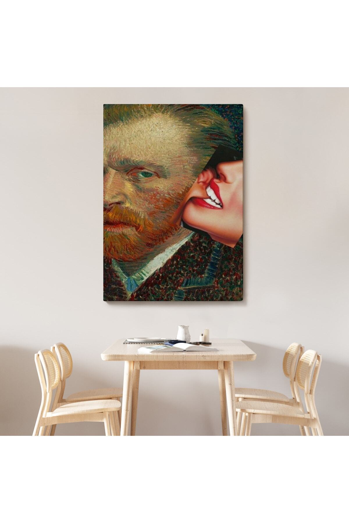 Vincent Van Gogh Kulağını Isıran Kadın Pop Art Kanvas Tablo görsel 7