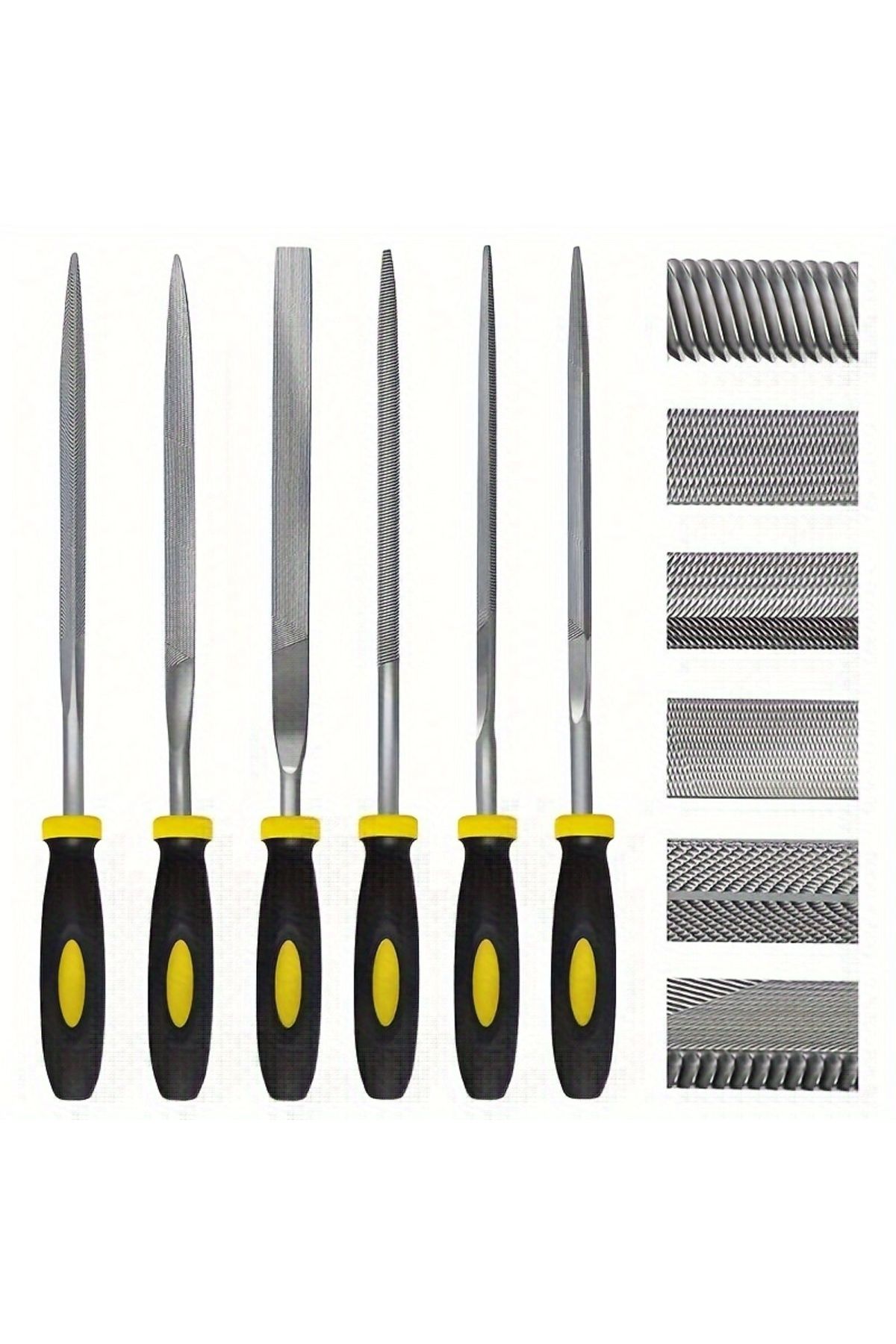 Choice-3x140mm 6 Piece Set 6pcs Mini Needle File Set, Wood Rasp File Set With Rubber Handle, Hardened Alloy 2