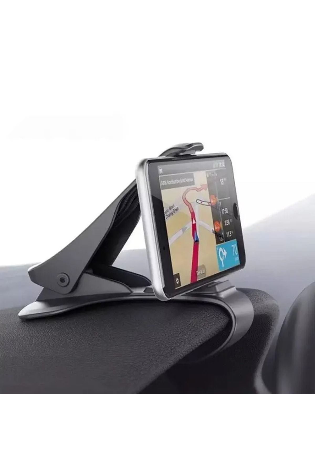 EAFC-Black Universal Car Mobile Phone Holder Easy Clip Mount Stand Panel Multi-functional Universal Dashb 1