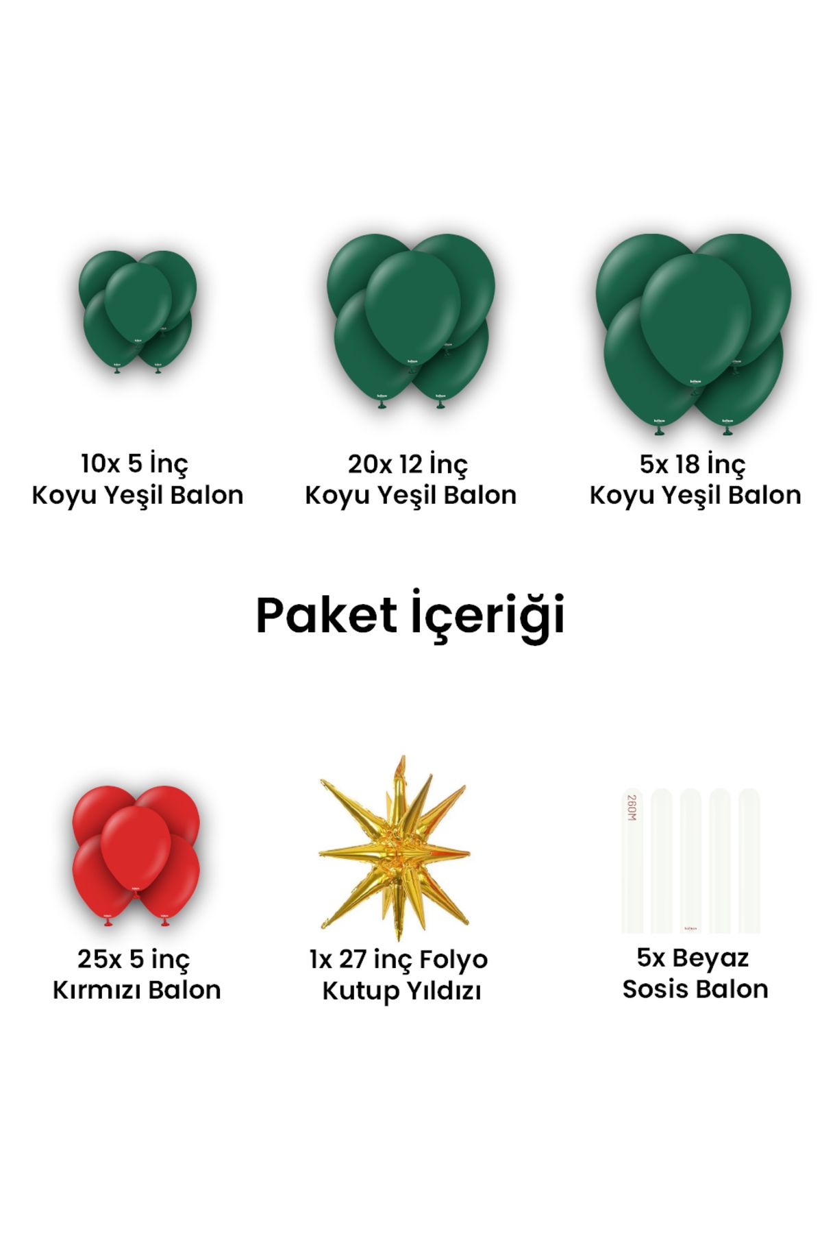 Partikom-Christmas Tree Balloon Set - DIY 2