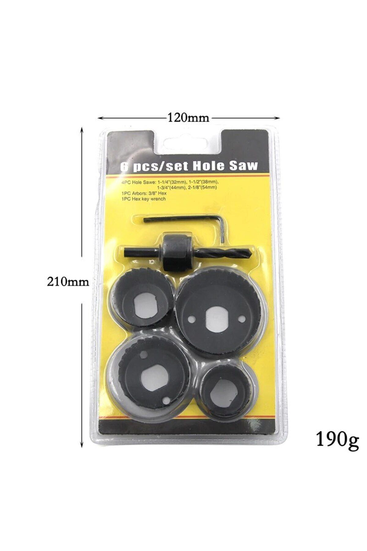 Choice-3PC Hole Saw Gypsum Board Hole Opener 32-54mm Ceiling Drilling Tool 6PC Bubble Shell Assembly Set 1