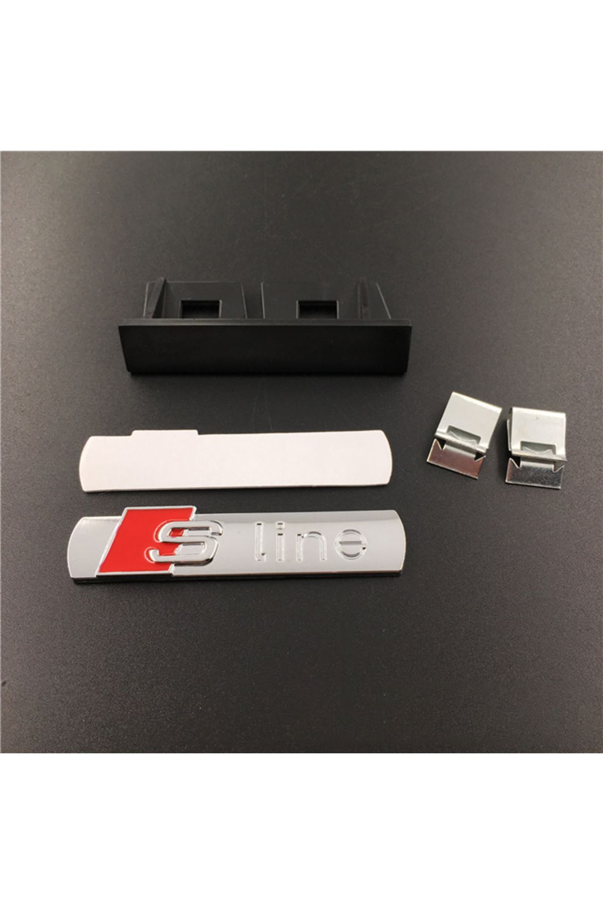 Choice-Car Emblem Grill Front Hood Badge Grille Auto S Line Badge Car Body Decoration Sticker for Audi S... 4