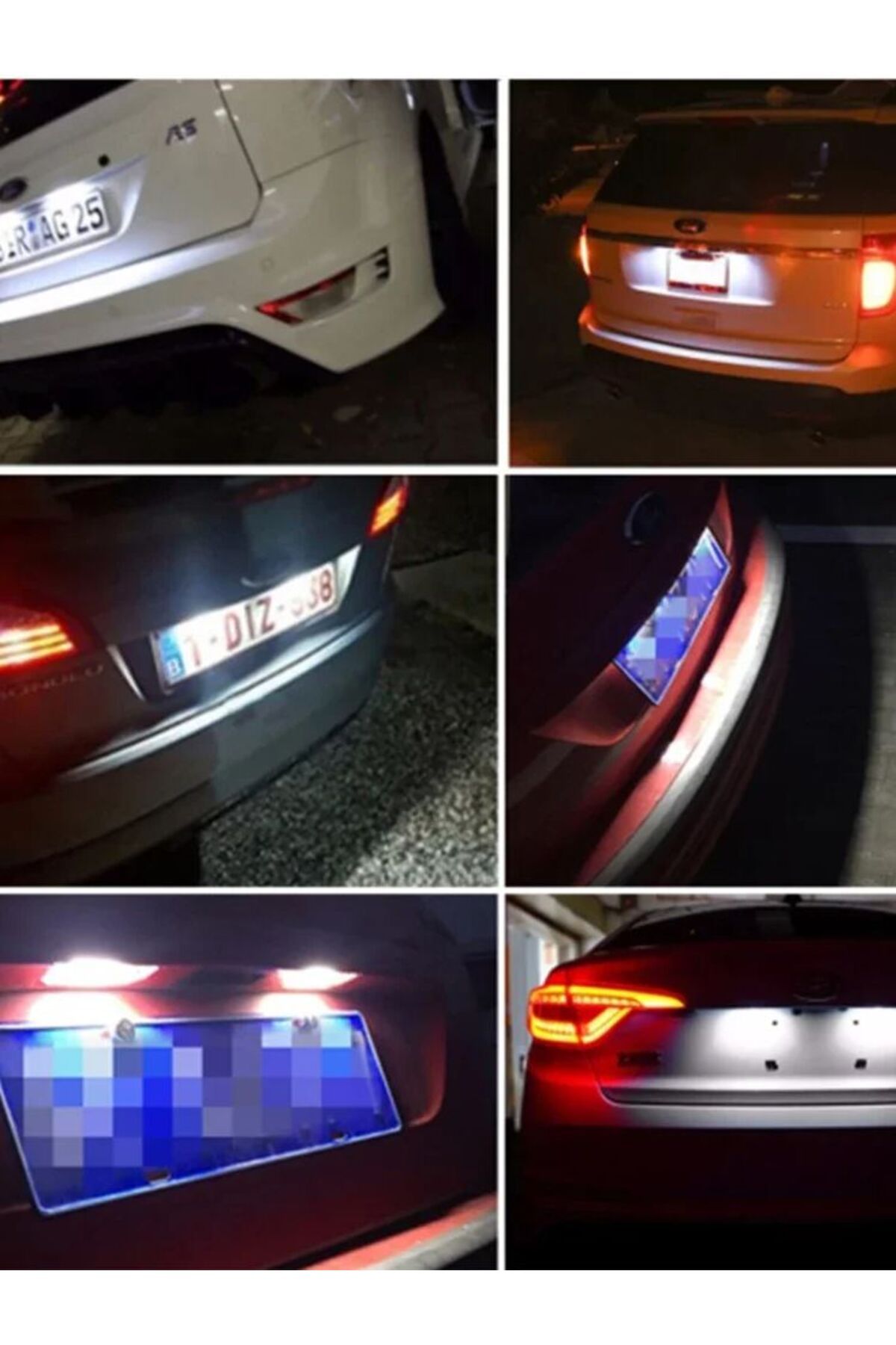 Choice-6000k 2pcs For Audi Led Number Plate Light A3 A4 S4 Rs4 B6 B7 A6 Rs6 S6 C6 S5 Q7 A8 S8 Avant Canbus 7