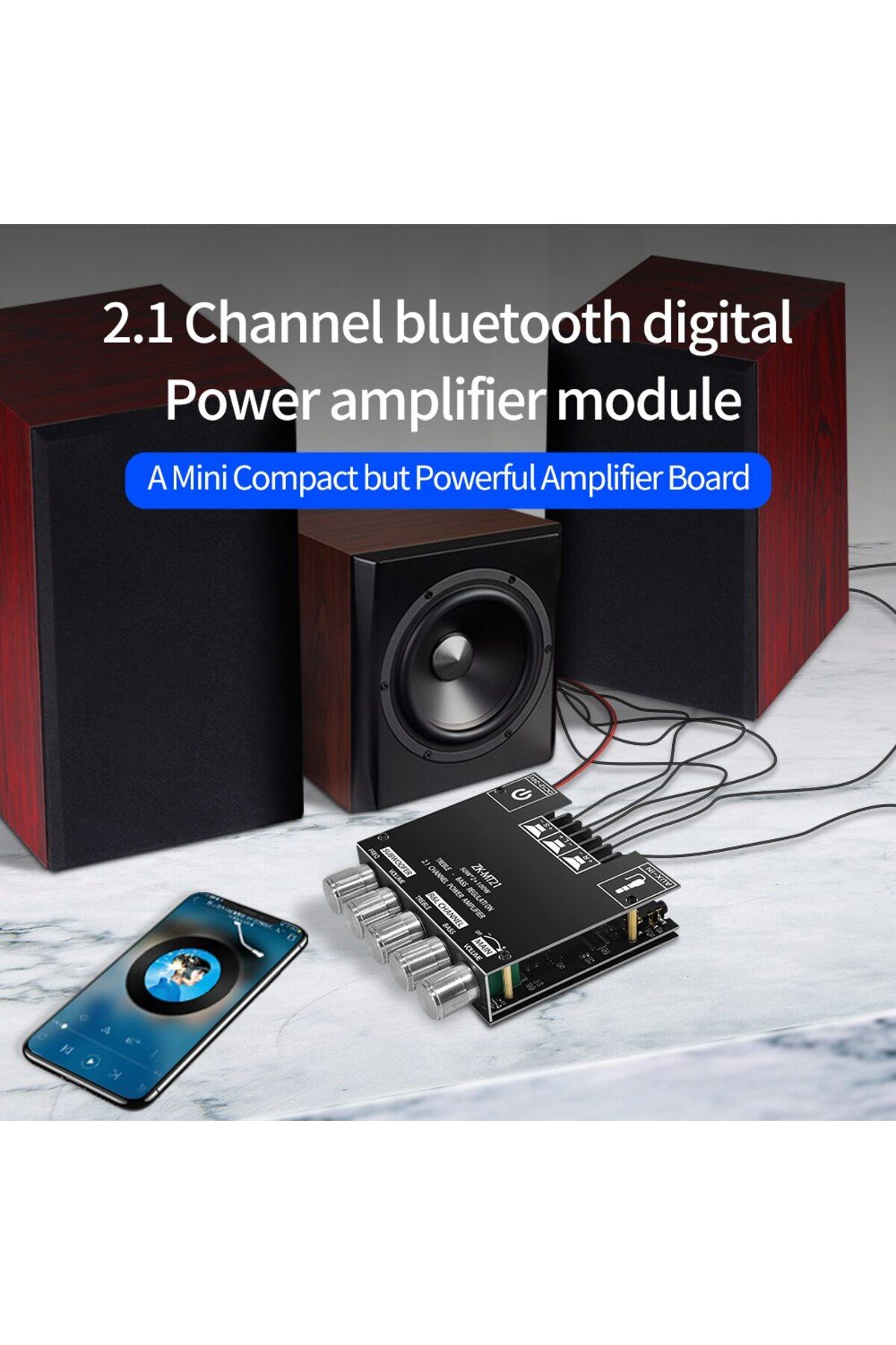 Choice-ZK-MT21 Channel Bluetooth 5.0 CS8673E 2.1 Subwoofer Amplifier Board 50W*2 +100W Power Audio Stere... 7