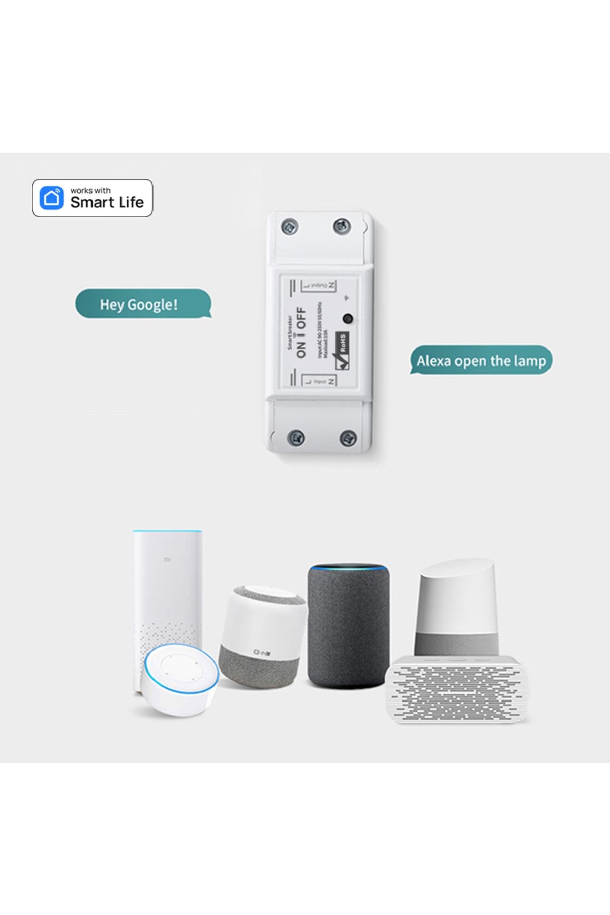 Choice-يستخدم عالميًا 110 فولت 1 عصابة Tuya Wifi Smart Switch Wireless Remote Switch Cutter Domotic LED Light C 4
