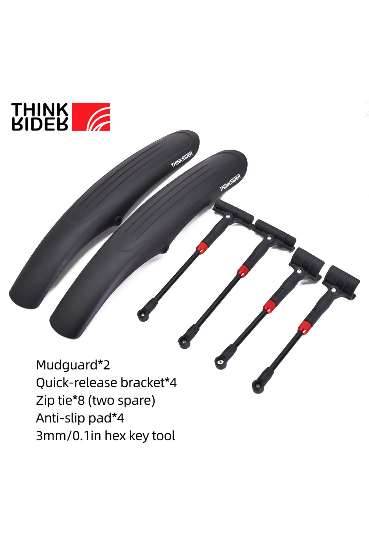 Choice-Black Thinkrider Mountain Bike Mudguard Widen Quick Release 26-29 Inch Durable Lnnovative Installati 1