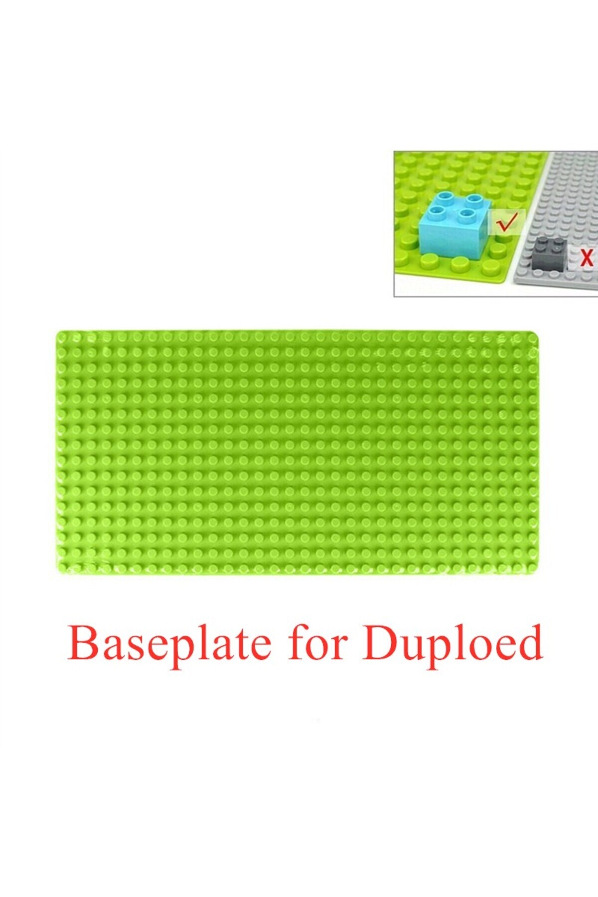 قطعات ساختنی بزرگ پایه تخت DIY به رنگ سبز روشن ۱۶*۳۲ نقطه، سازگار با تمام برندها، اسباب‌بازی