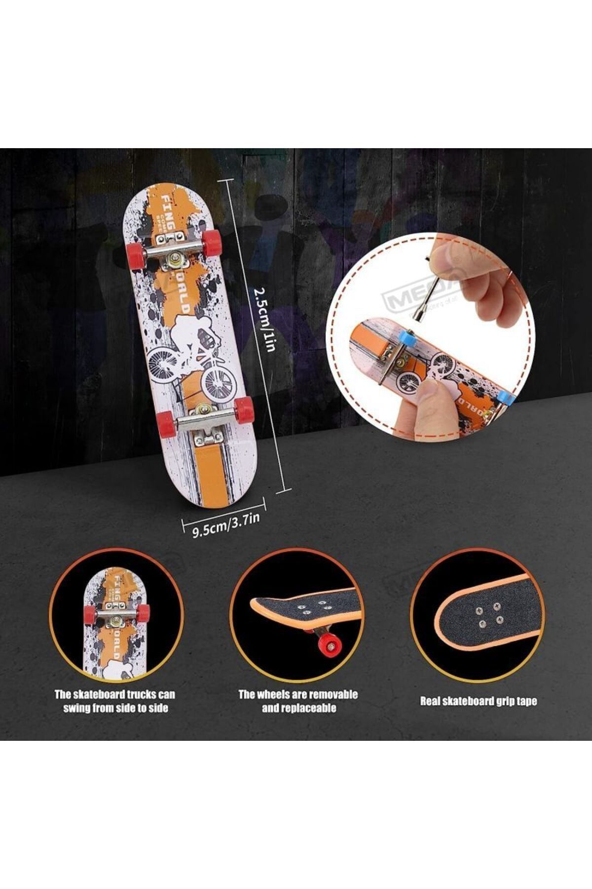 Choice-DIY Finger Skatepark 6-in-1 Set Professional Tech Practice Deck Platform Stunt Finger Skateboard ... 7