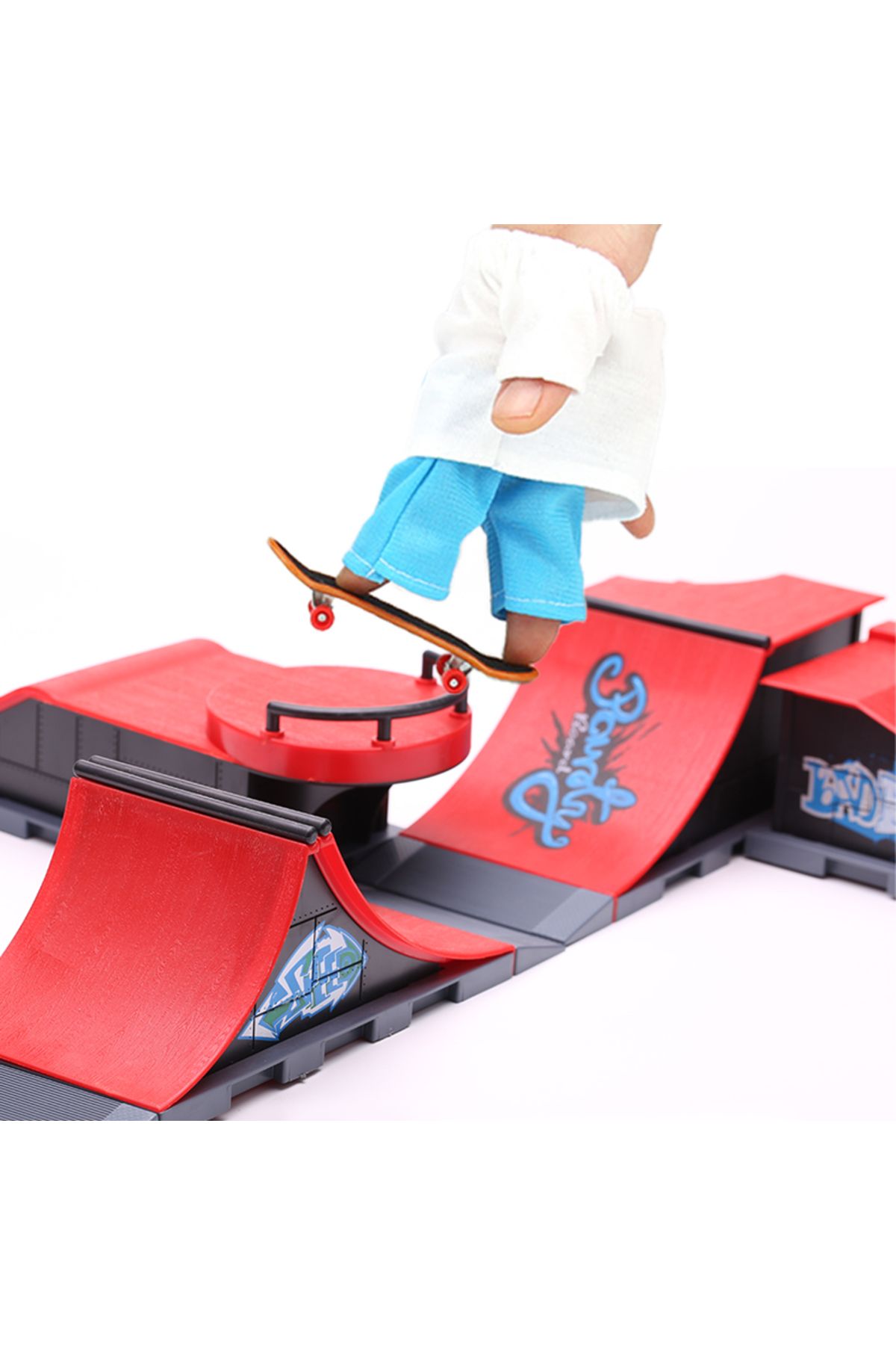 Choice-DIY Finger Skatepark 6-in-1 Set Professional Tech Practice Deck Platform Stunt Finger Skateboard ... 3