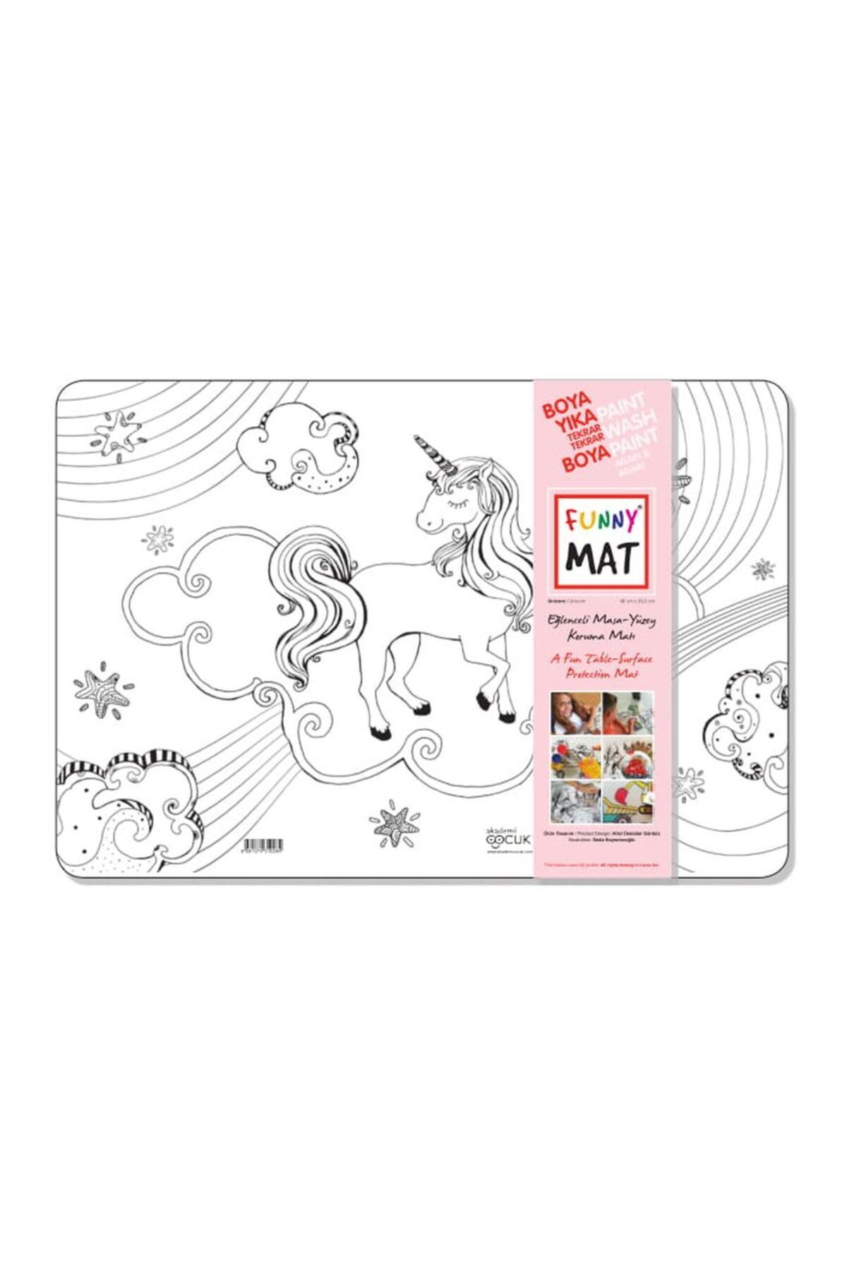 Akademi Çocuk Funny Mat - Unicorn - 33,5x48cm