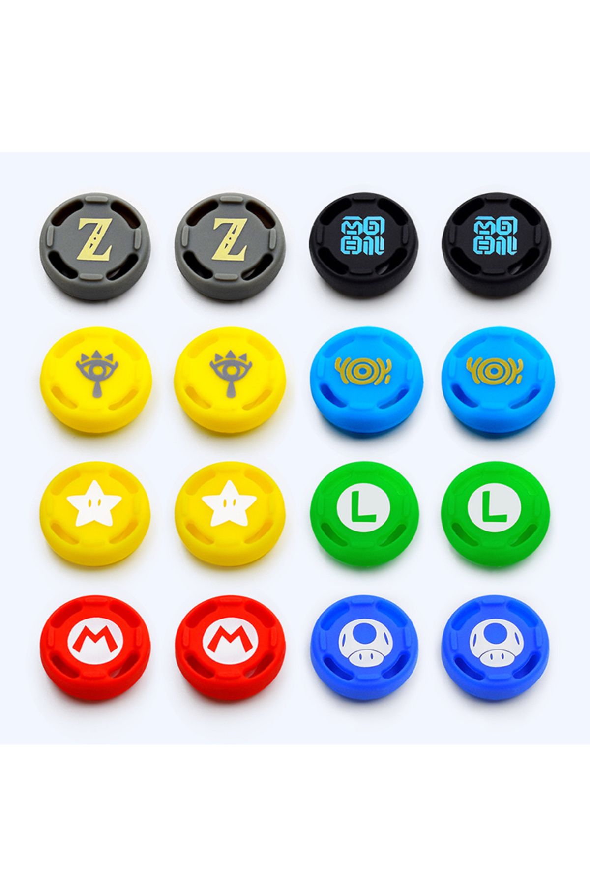 Choice-8pcs Soft Silicone Cute Cartoon Thumb Stick Grips Cap For Switch Oled Joy Con Controller NS Lite ... 6