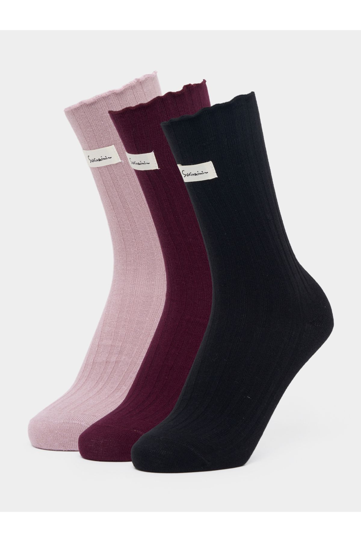 Styli-Pack Of 3 - Patch Detail Socks with Frill Trim 1