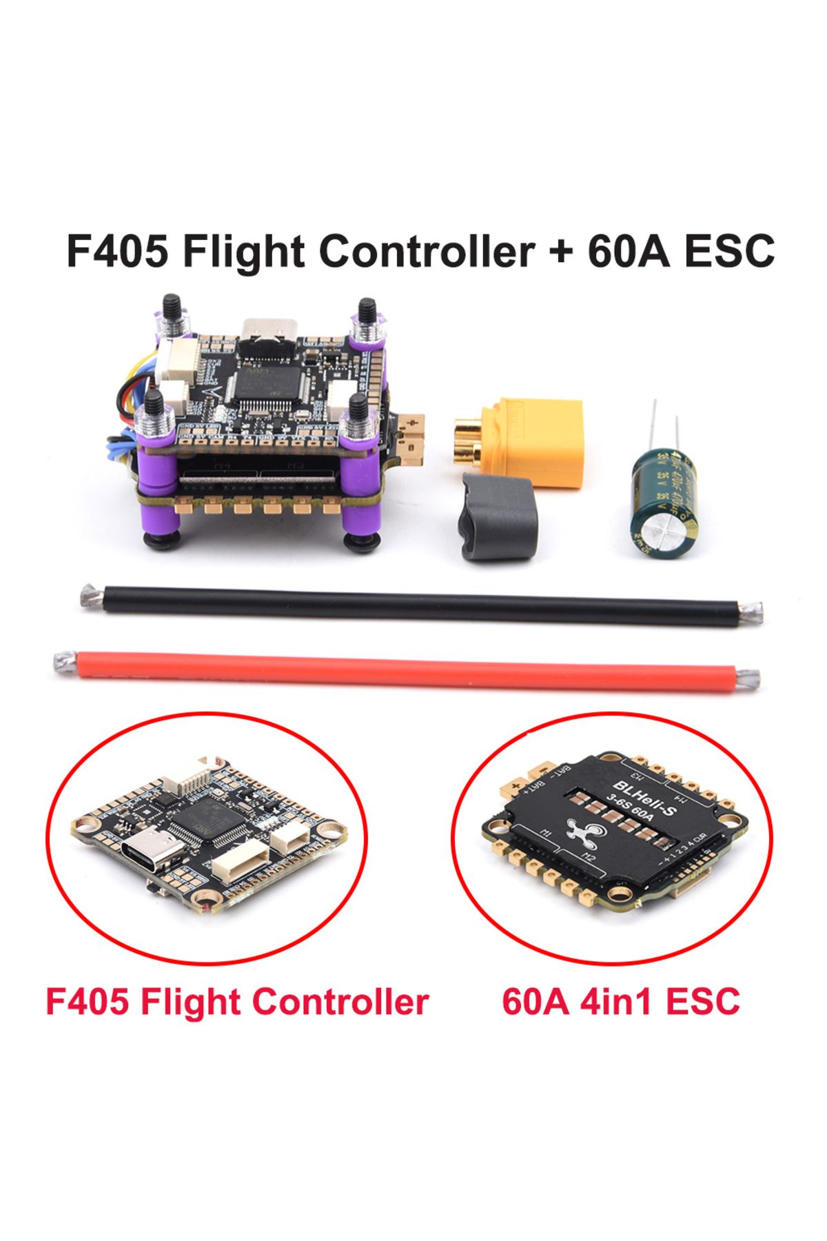 Choice-F405 F405HD / F7 F722 Flight Controller / F4 V3S Plus FC + 60A 4in1 BLheli_S ESC Stacks 30.5*30.5... 3