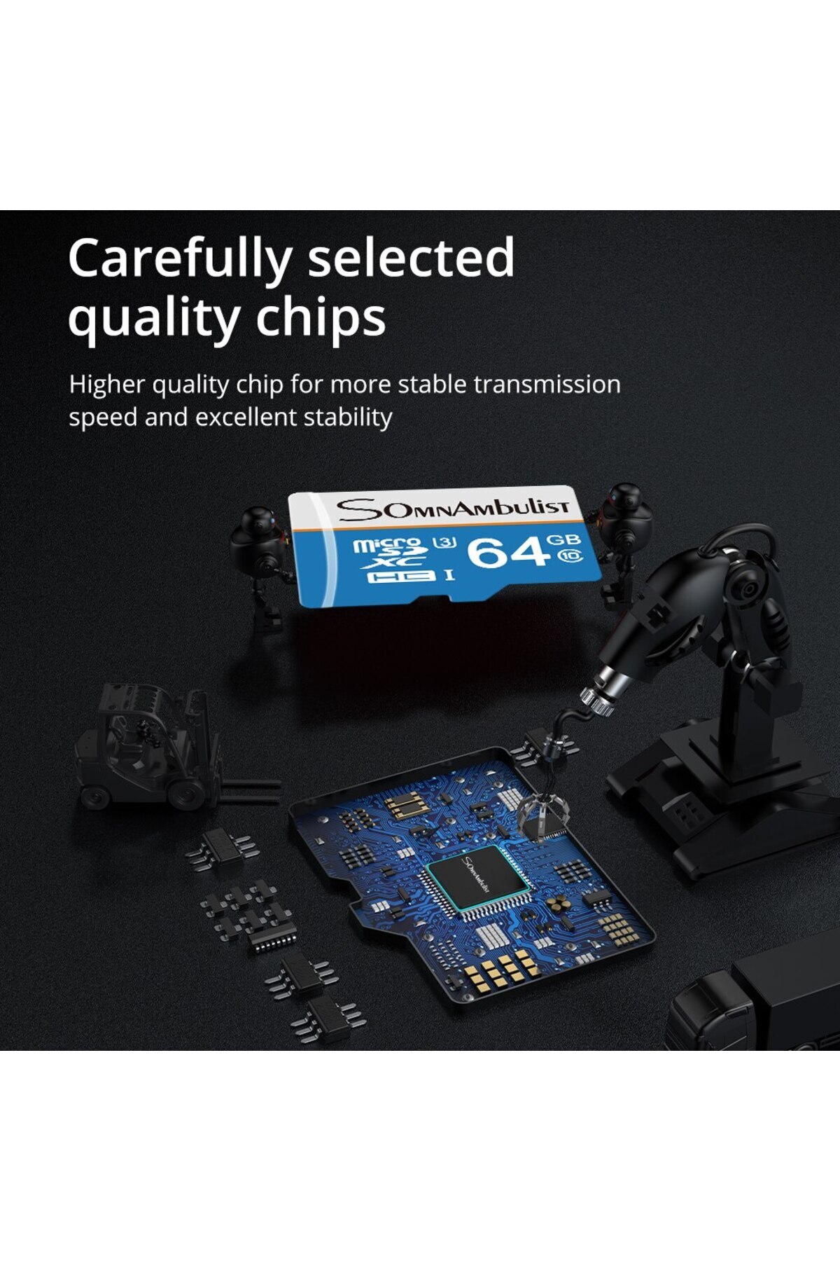Choice-64gb Somnambulist Memory Card 64gb Mini Tf Flash Tf Card For Cell Phone Computer Drone 64gb A2 U3 C1 4