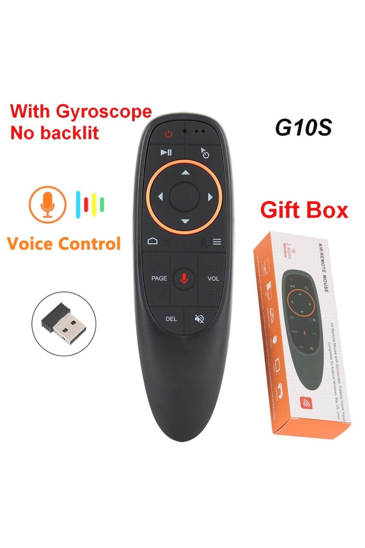Choice-G10s With Gyro G10s Air Mouse Voice Remote Control 2.4g Wireless Gyroscope Ir Learning For H96 Max X 1