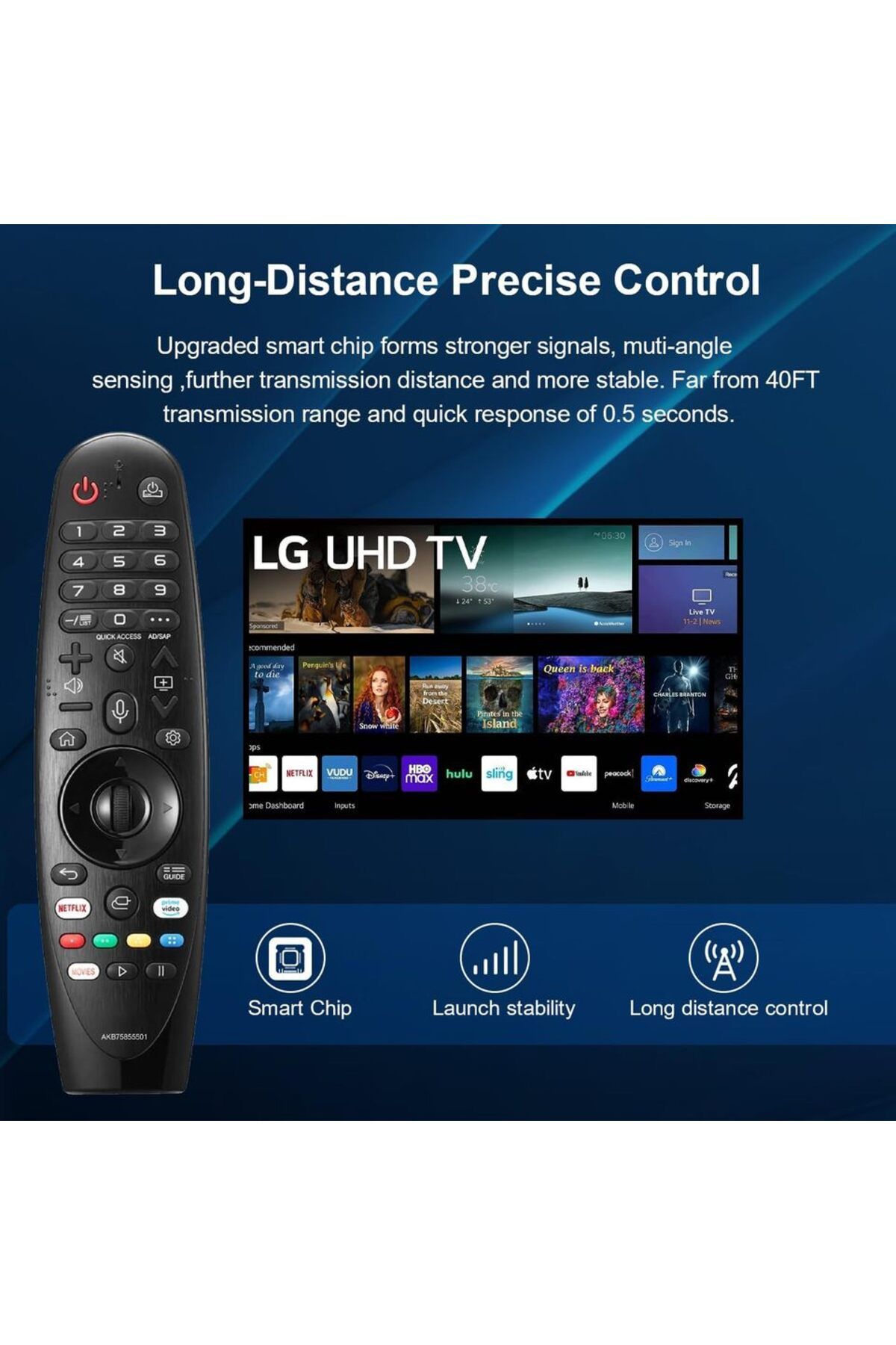 Choice-Black New An-mr20ga Akb75855501 With Voice And Pointer Function Remote Control For Lg Smart Tv For 1