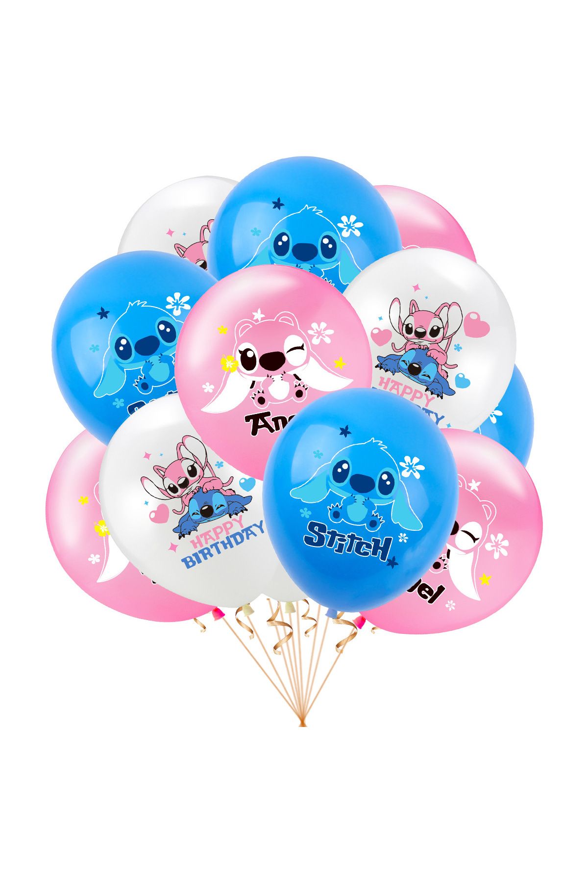 Choice-Set 10pcs 12inch Disney Lilo And Stitch Latex Balloon Set Boy Girl's Birthday Party Baby Shower Part 1