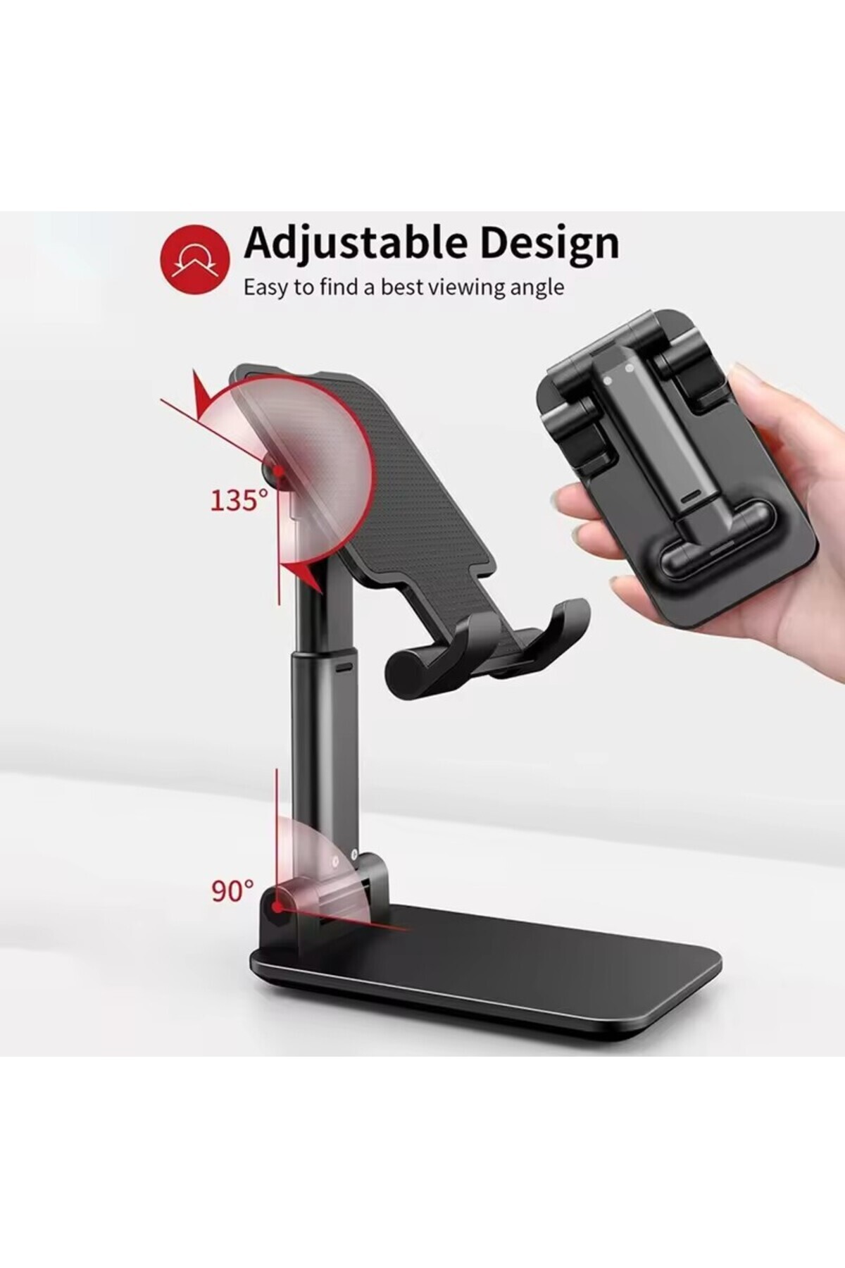 Choice-New Desk Mobile Phone Holder Stand For iPhone 16 iPad Xiaomi Adjustable Desktop Tablet Holder Uni... 3