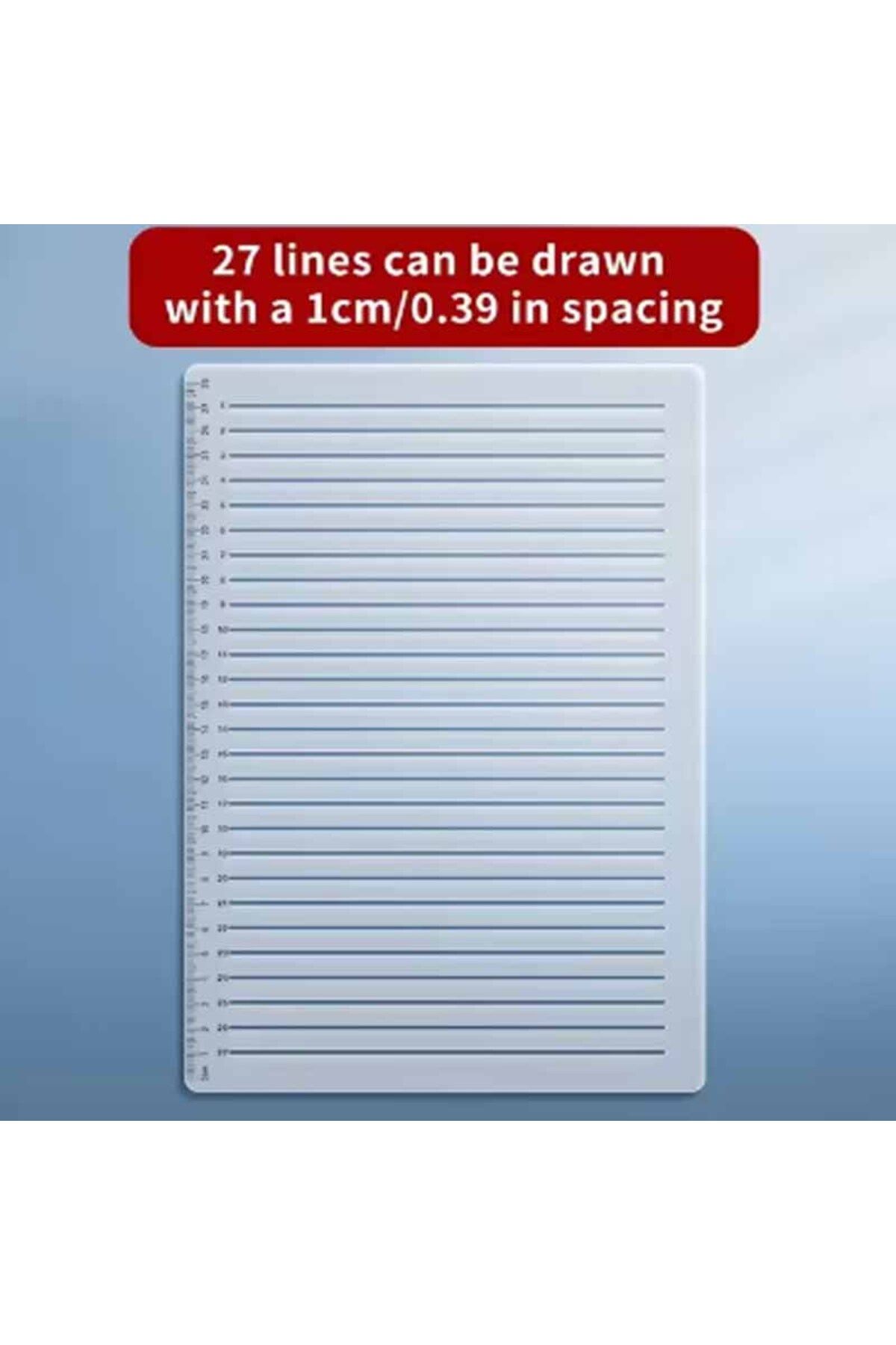 Choice-Blue High Quality Straight Line Stencil Ruler Transparent Lines Markings Ruler Students A4 Homework 1