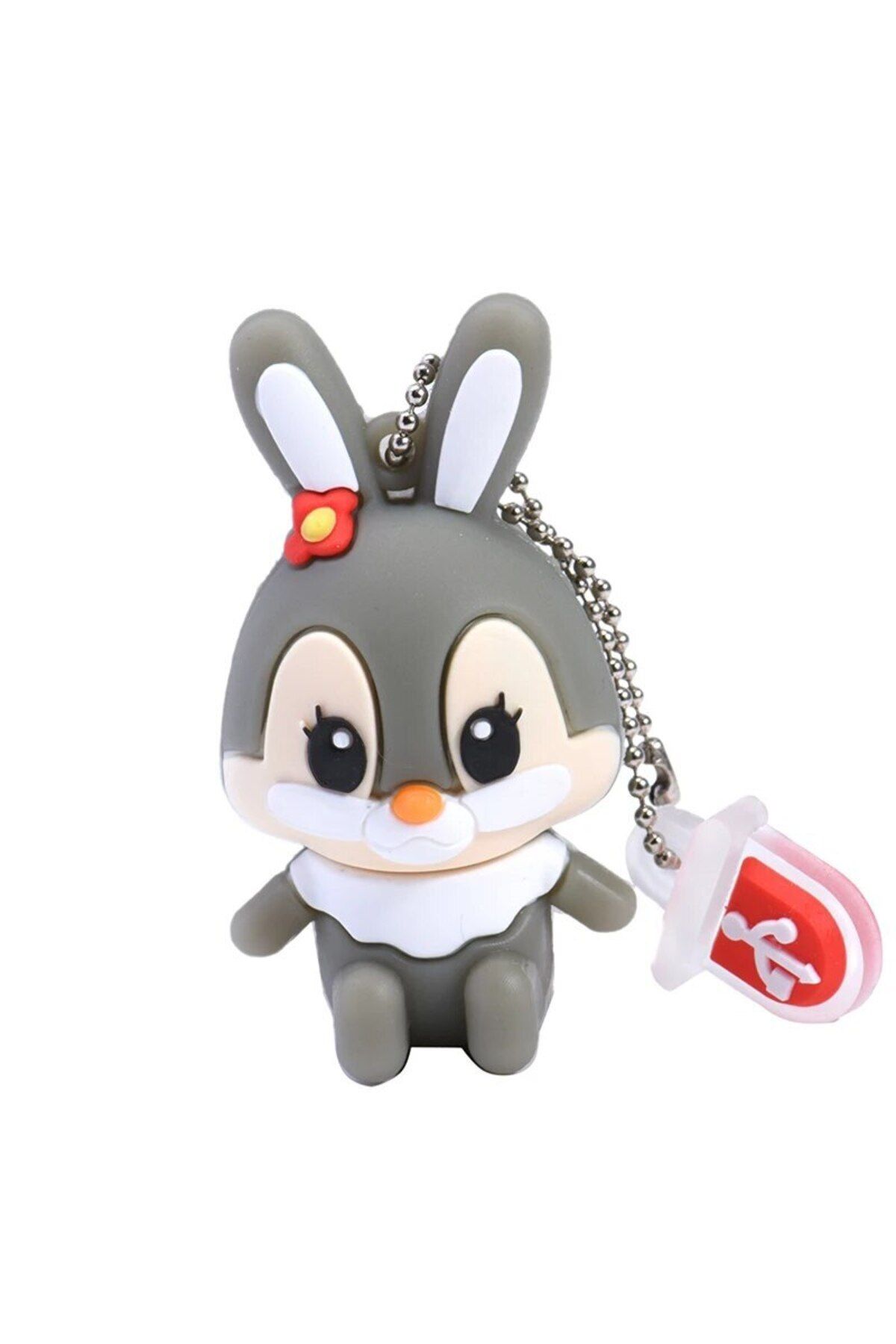 JASTER-محرك أقراص فلاش USB على شكل أرنب رمادي 32 جيجابايت، ذاكرة فلاش USB 64 جيجابايت، ذاكرة فلاش وردية كرتونية 32 جيجابايت، هدية إبداعية 1