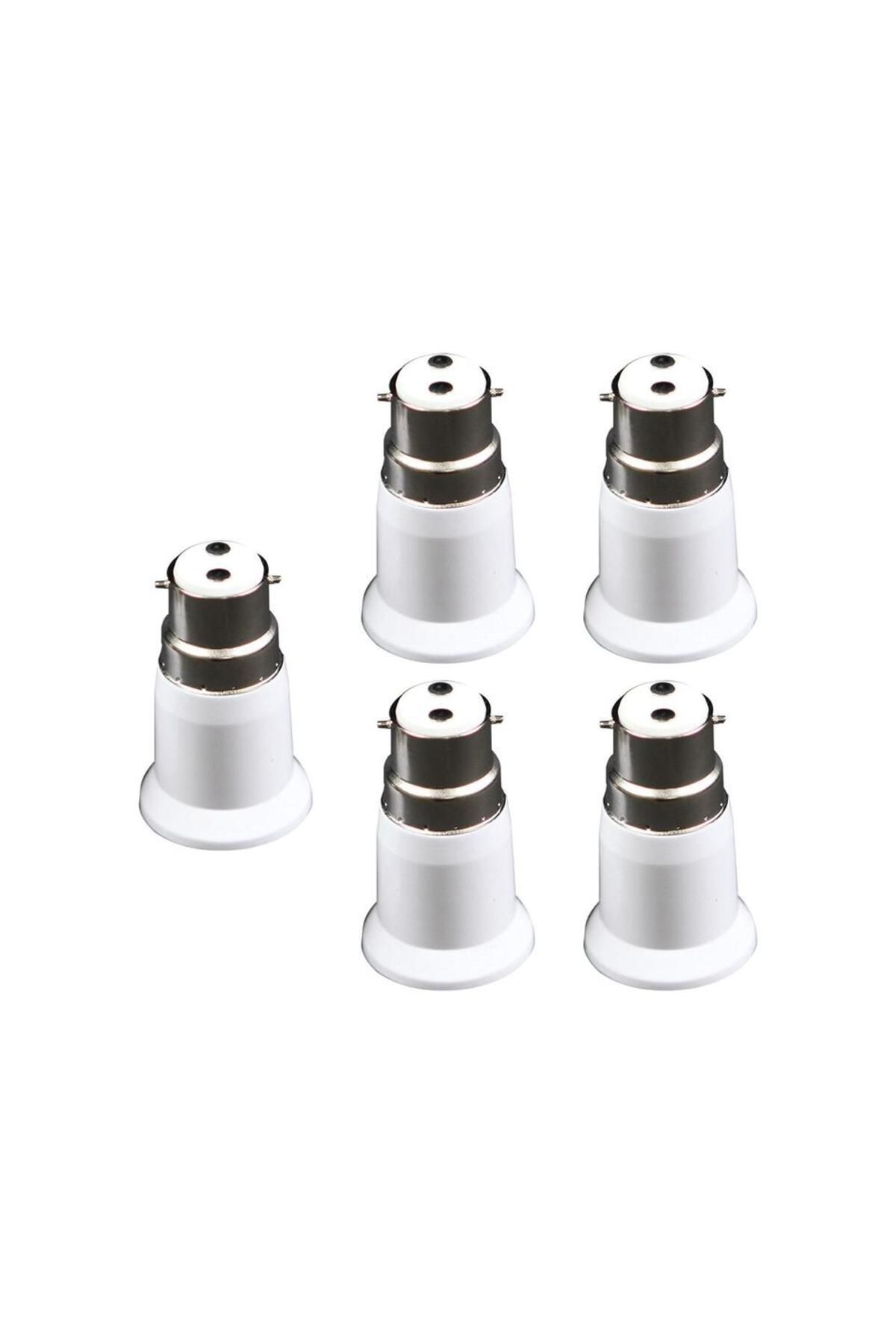 Choice-5 Pieces B22 to E27 Light Socket Adapter Lighting Accessories Adaptor Holder Lamp Base Socket Con... 1