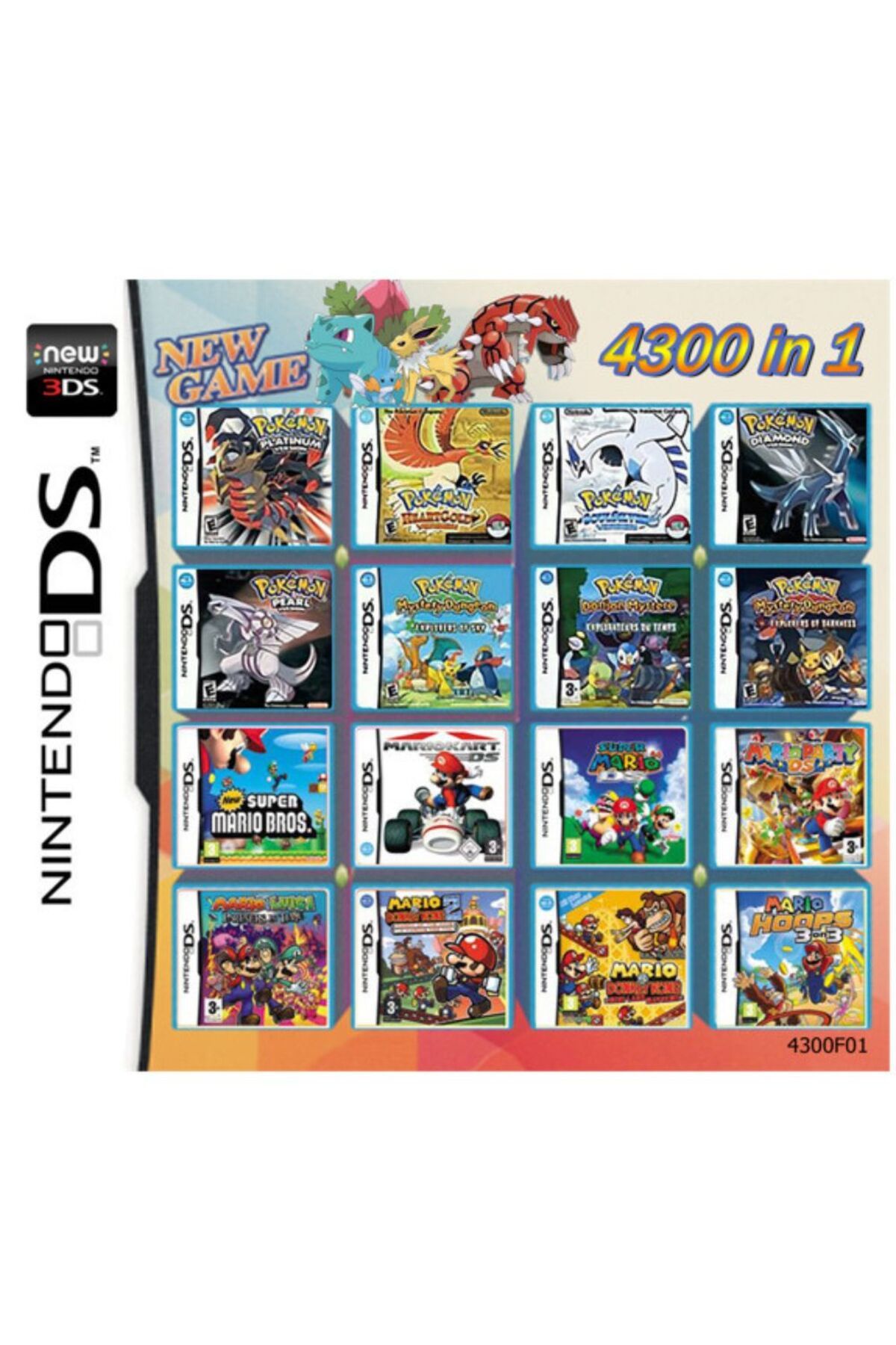 Choice-4300 In 1 3ds Nds Game Card Combined Card 23 In 1 Nds Combined Card Nds Cassette 482 In1 280 4300 1