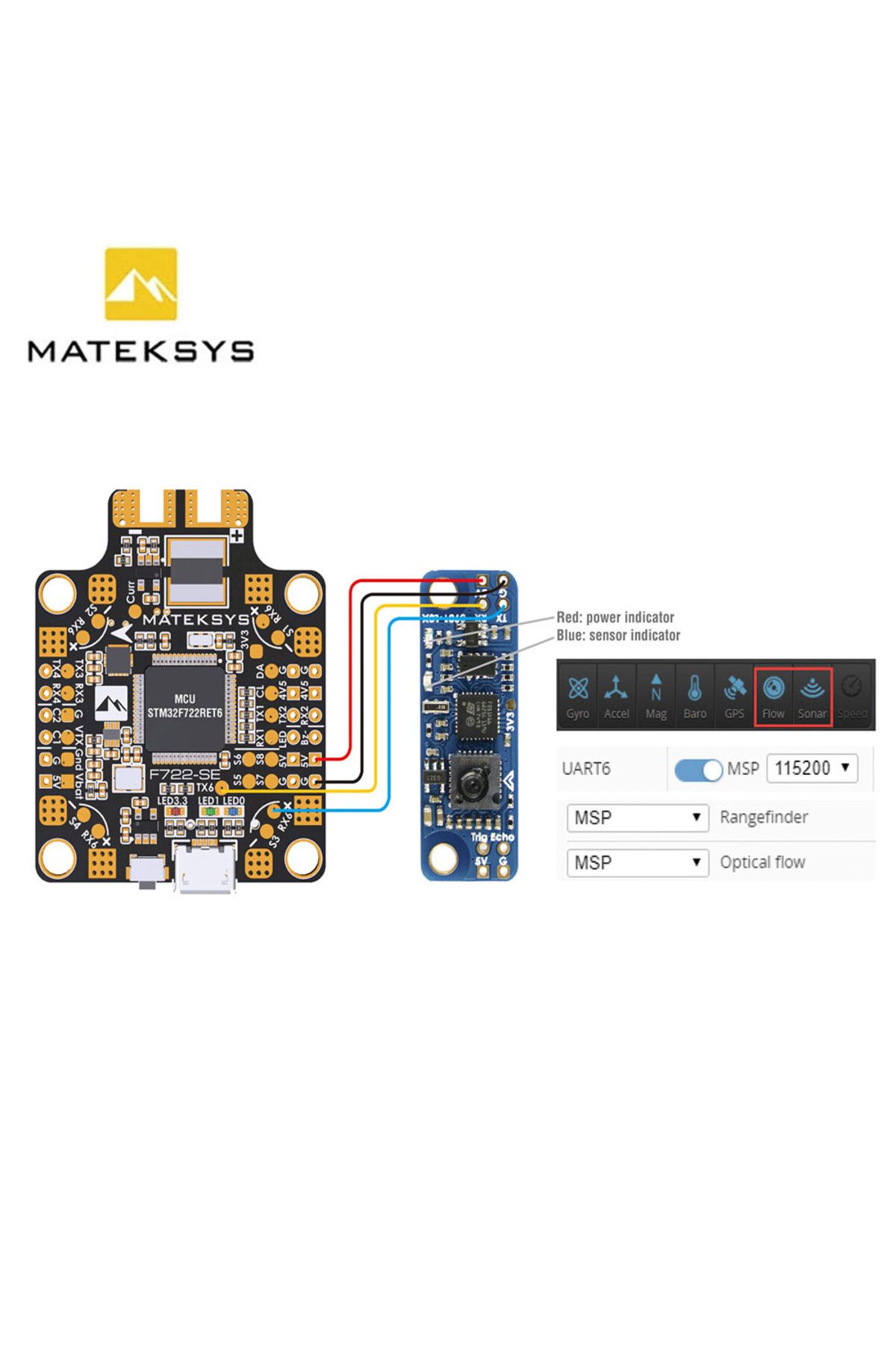 Choice-1pcs Matek Optical Flow & Lidar Sensor 3901-l0x Inav Flow Sensor Module For Rc Fpv Racing Freestyle 5