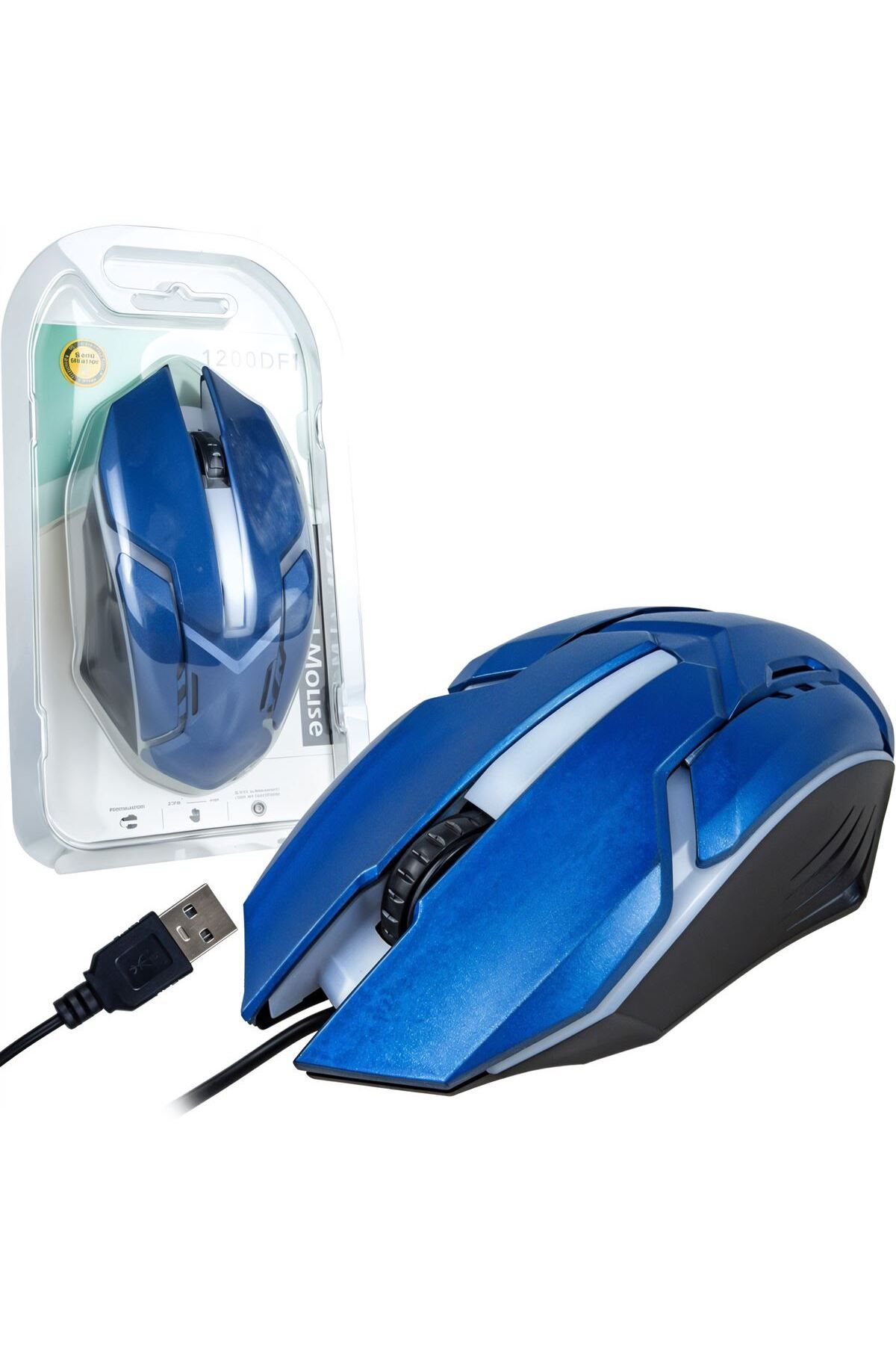 IRONSTAR WİRED MOUSE (KABLOLU MOUSE) - IŞIKLI (RGB) OYUCU MOUSE (FARE) Uyumlu