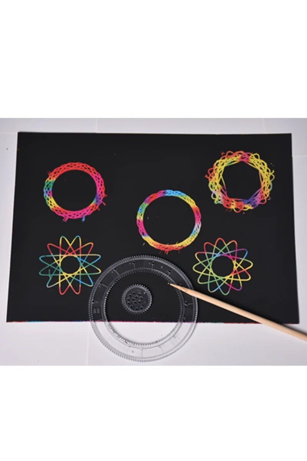 Choice-23pcs Transparent Flower Ruler Set Spirograph Drawing Ruler Tools Set - Create Stunning Spiral Dr... 3