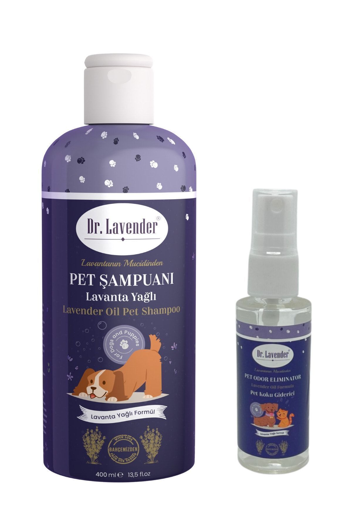 Dr. Lavender Antiseptik Köpek Şampuanı 400 Ml & Pet Koku Giderici 45 Ml