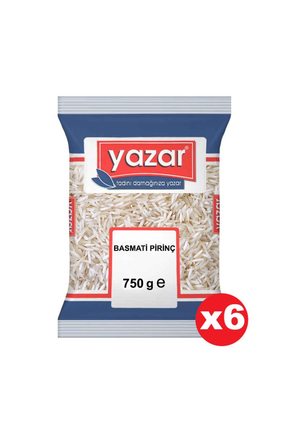 YAZAR Basmati Pirinç 750 Gr x 6 Adet