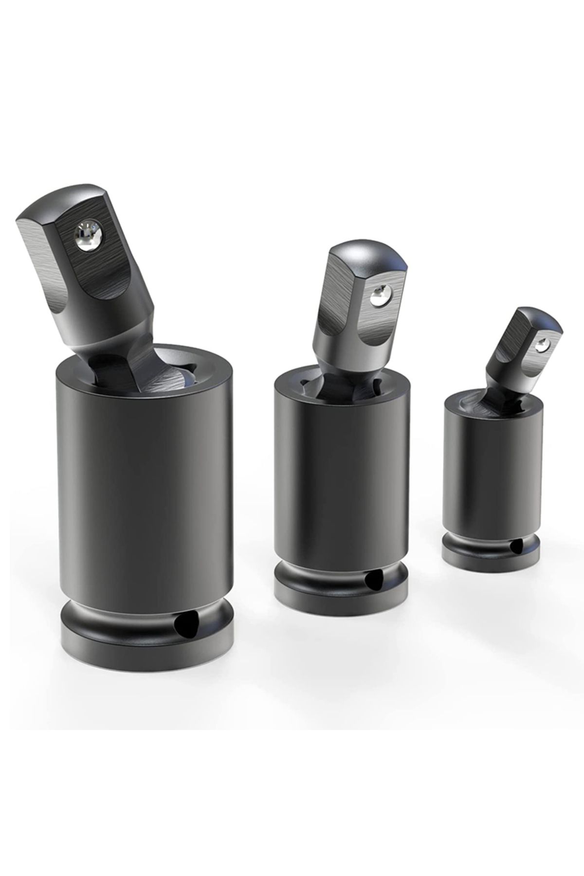 ASDTODW-3pcs 360 Degree Swivel Knuckle Joint Air Impact Wobble Socket Adapter Hand Tool 1/2 3/8 1/4 1
