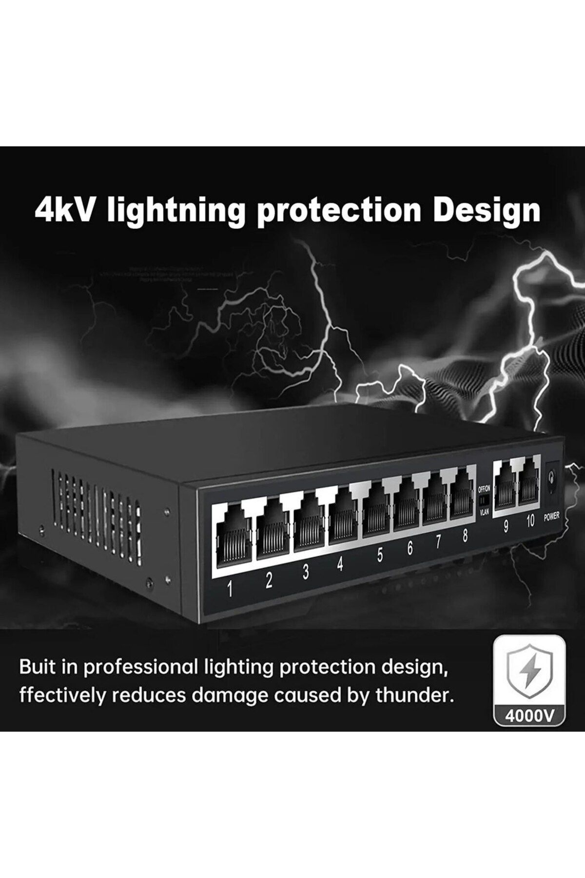 Choice-KuWFi 10 Port Gigabit Network Switch 1000Mbps Ethernet Switch RJ45 LAN Hub Desktop Fast Switch fo... 4