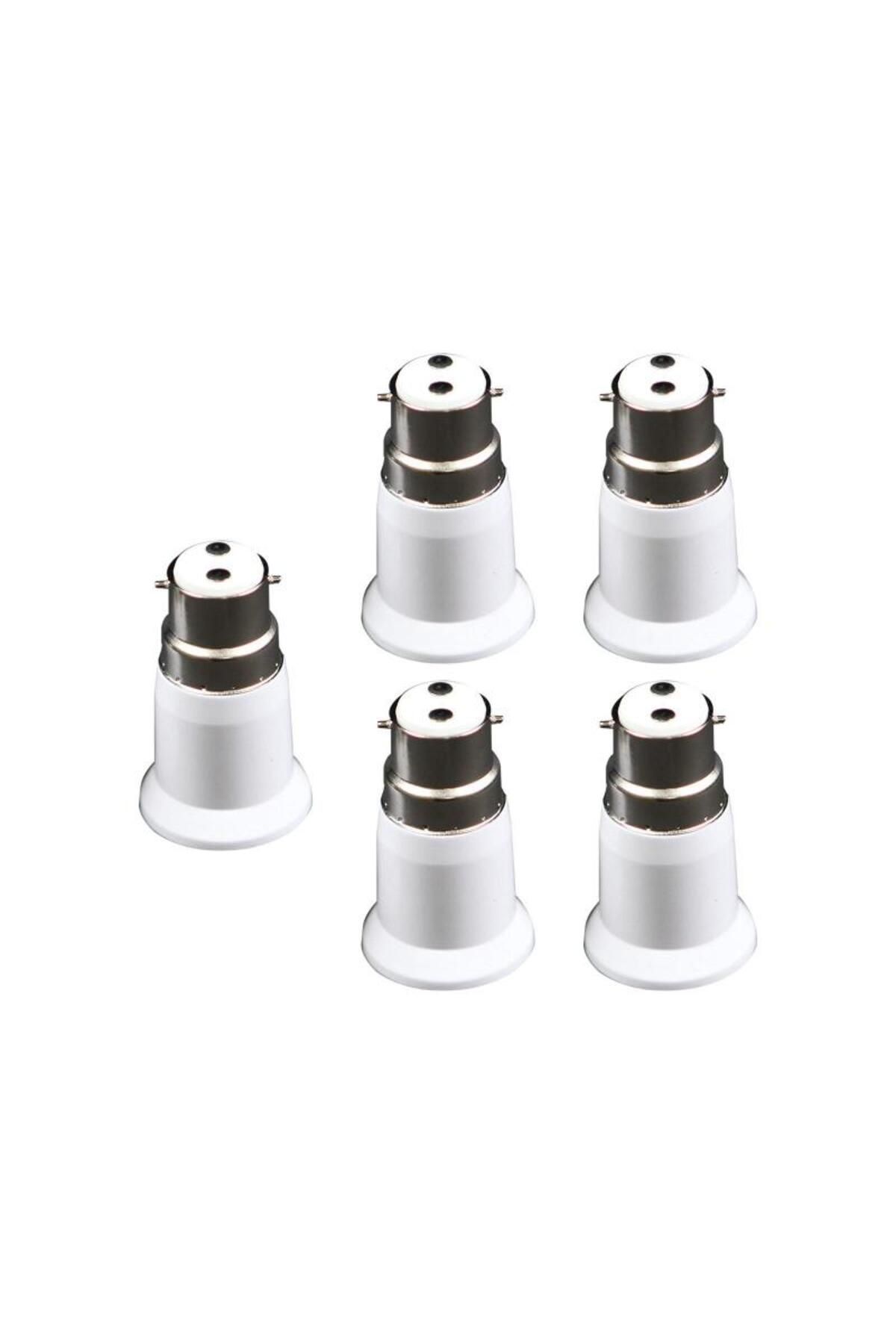 Choice-5 Pieces B22 to E27 Light Socket Adapter Lighting Accessories Adaptor Holder Lamp Base Socket Con... 8