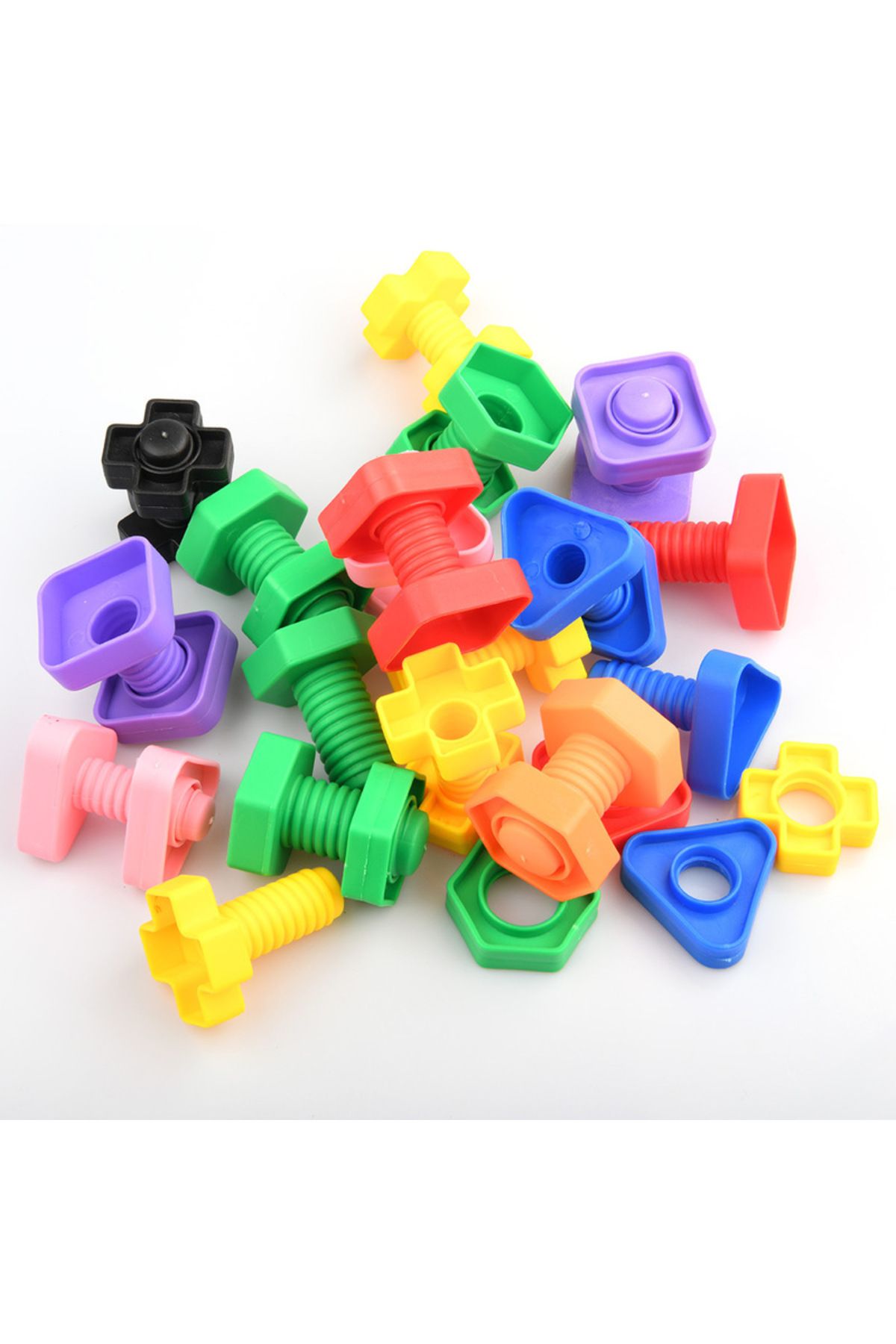 Choice-5set Random 5 Set Screw Building Blocks Nut Shape Match Puzzle Toys For Children Infant Montessori S 2