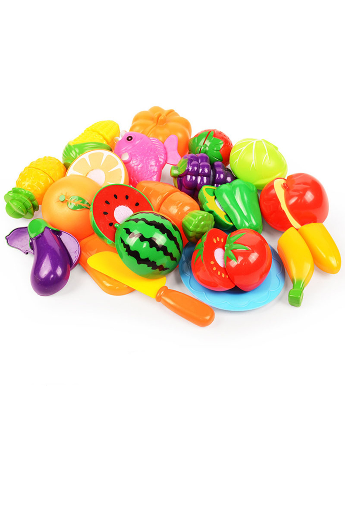 Choice 18Pcs 555105 Children Toys Cutting Fruits and Vegetables Set for Kids Pretend Play Simulation Kitche