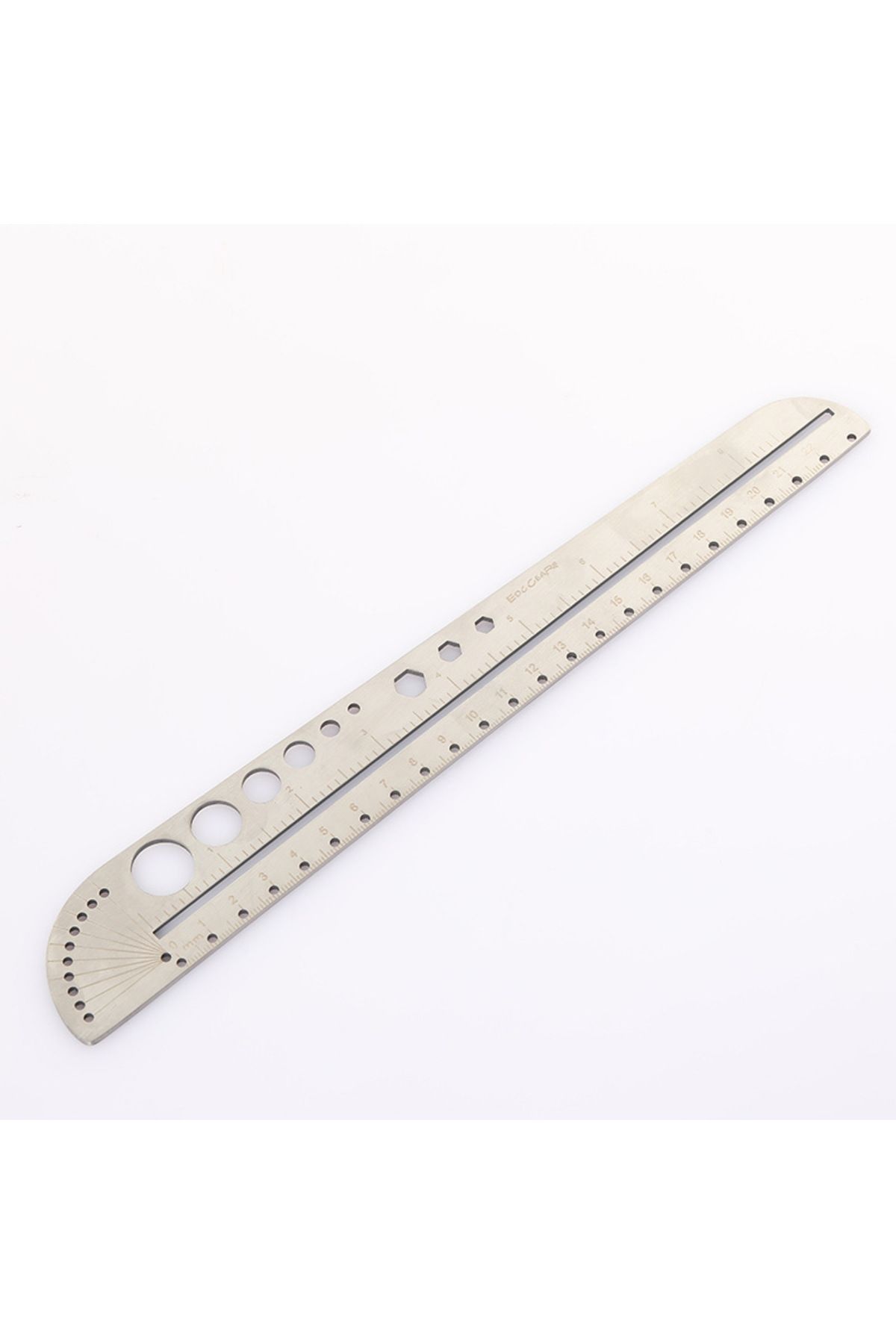 Choice-Stainless Steel 1 Pc Multi Functional Stainless Steel Tool Scale Ruler Office Compass Protractor Hex 1