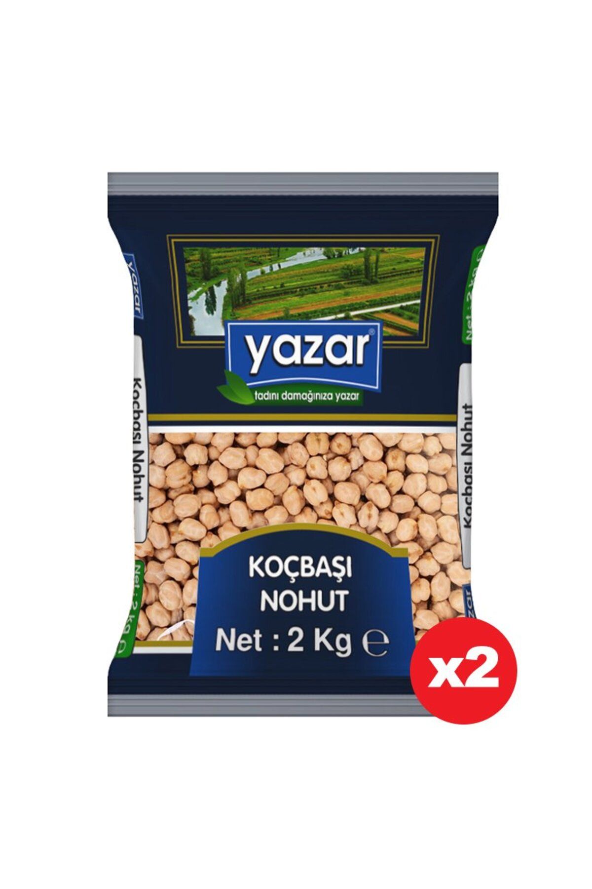 YAZAR Koçbaşı Nohut 2 Kg. x 2 Paket