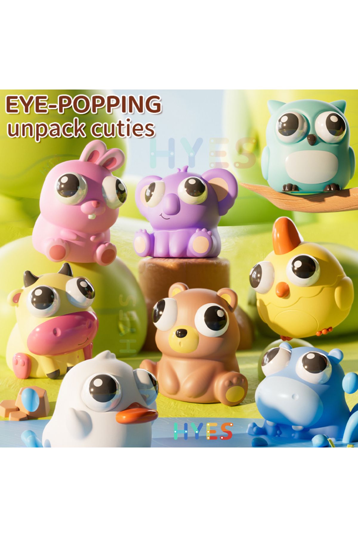 Choice-Pop Eye Squeeze Cartoon Animal Sensory Toys Fun Novetly Fidget Stress Relief Anxiety Eyeball Boun... 2