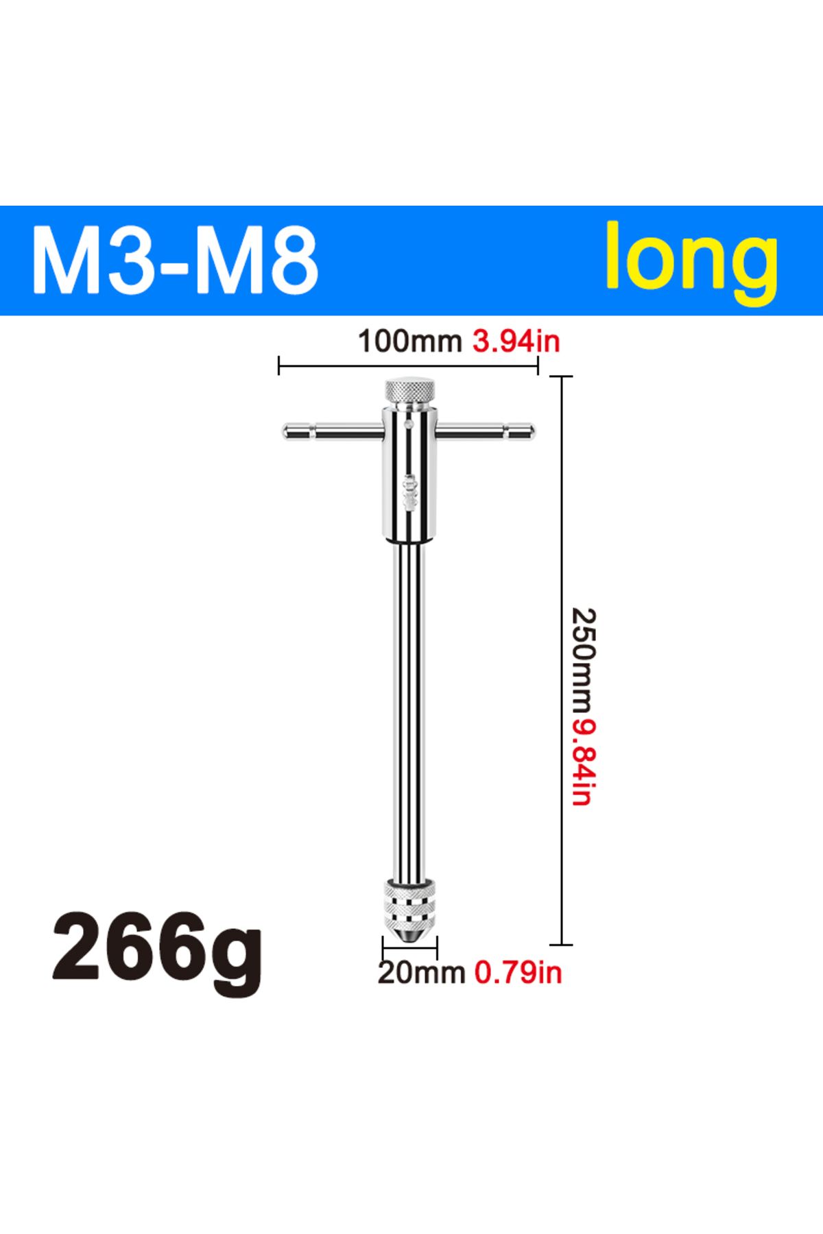 Choice-مفتاح ربط يدوي قابل للتعديل M3-M8 M5-M12 أداة التنصت الممتدة للأمام والخلف... 1