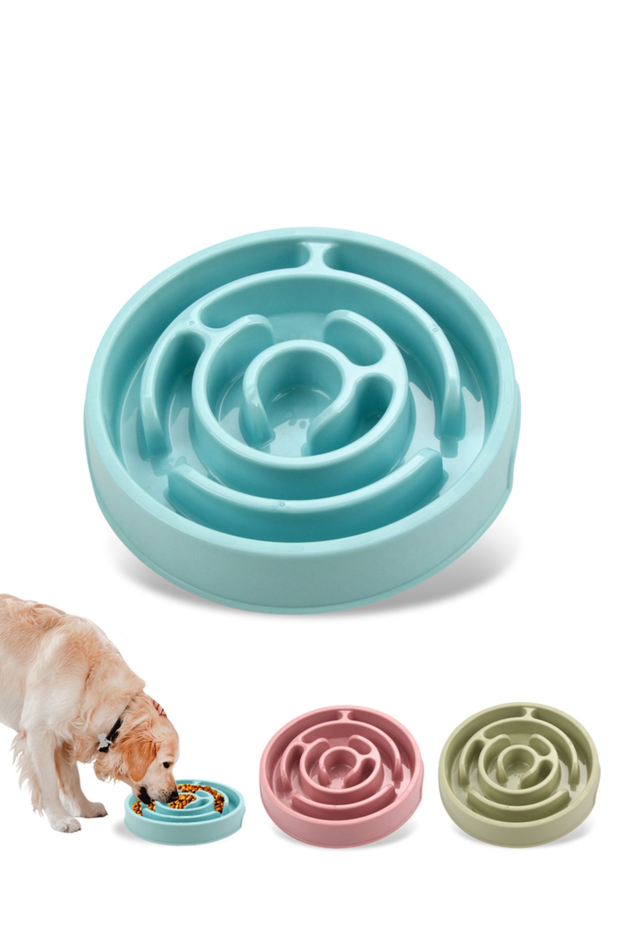 Choice-Pet Dog Slow Feeder Bowl Fun Non Slip Anti-Gulping Slower Food Feeding Dishes Eco Dog Bowl for La... 8