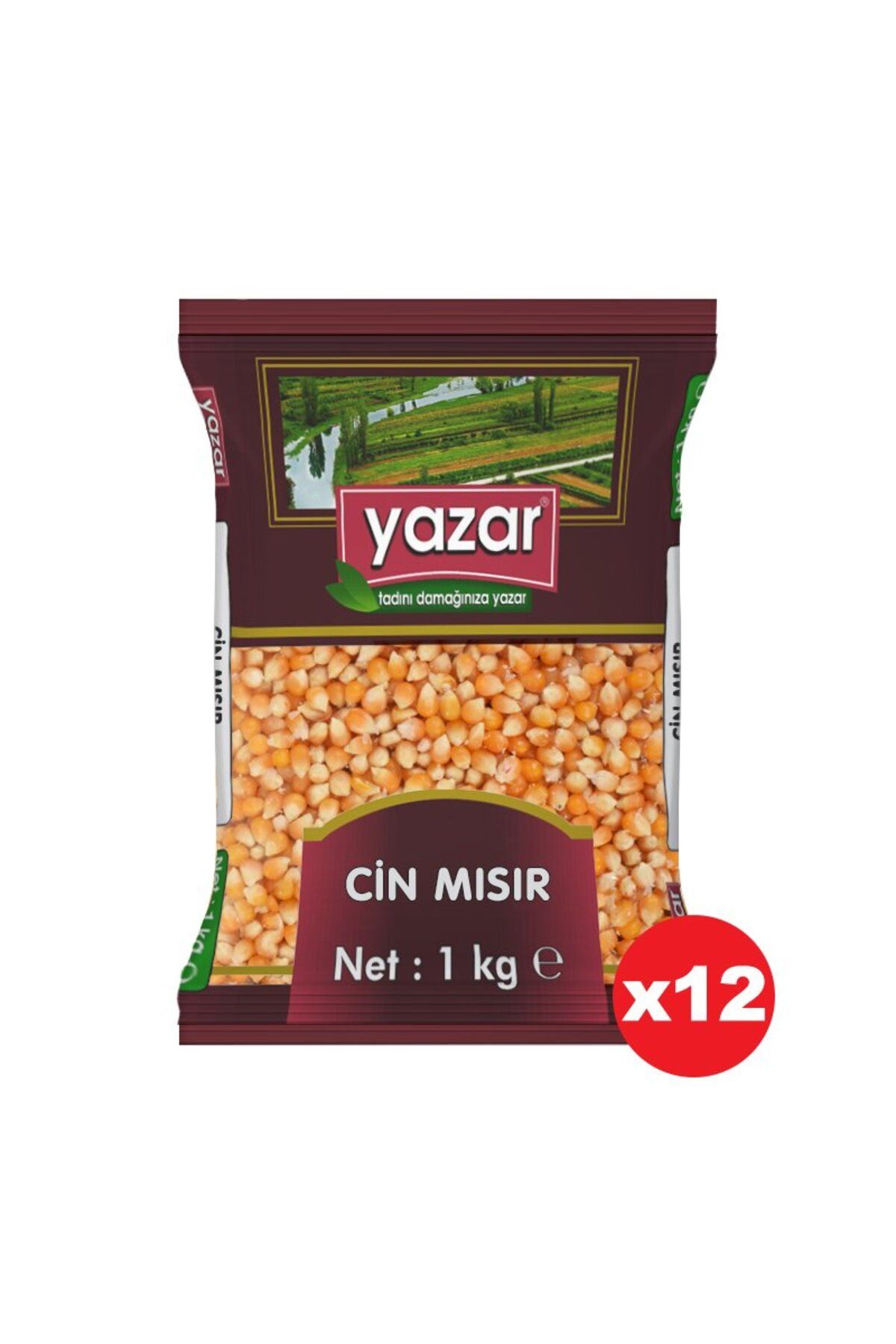 YAZAR Patlatmalık Cin Mısır 1 Kg x 12 Paket