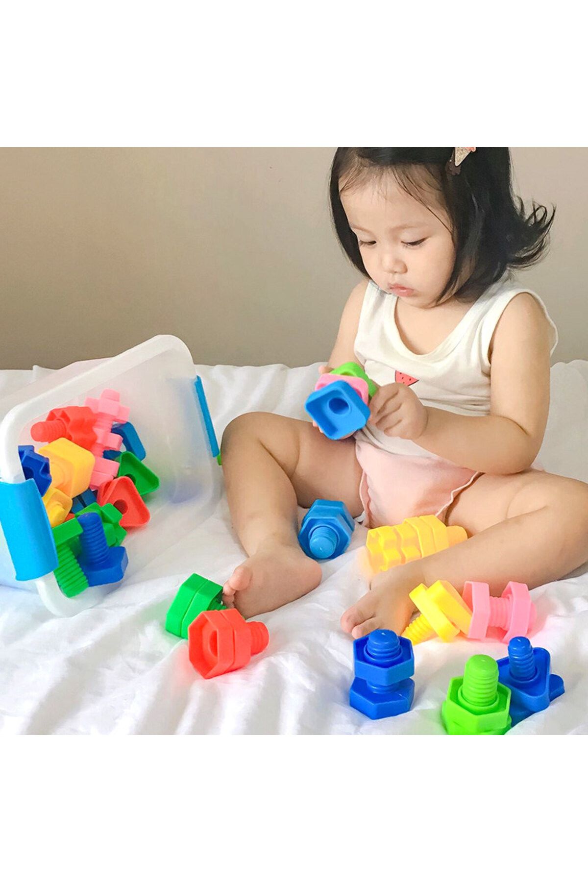 Choice-5set Random 5 Set Screw Building Blocks Nut Shape Match Puzzle Toys For Children Infant Montessori S 5